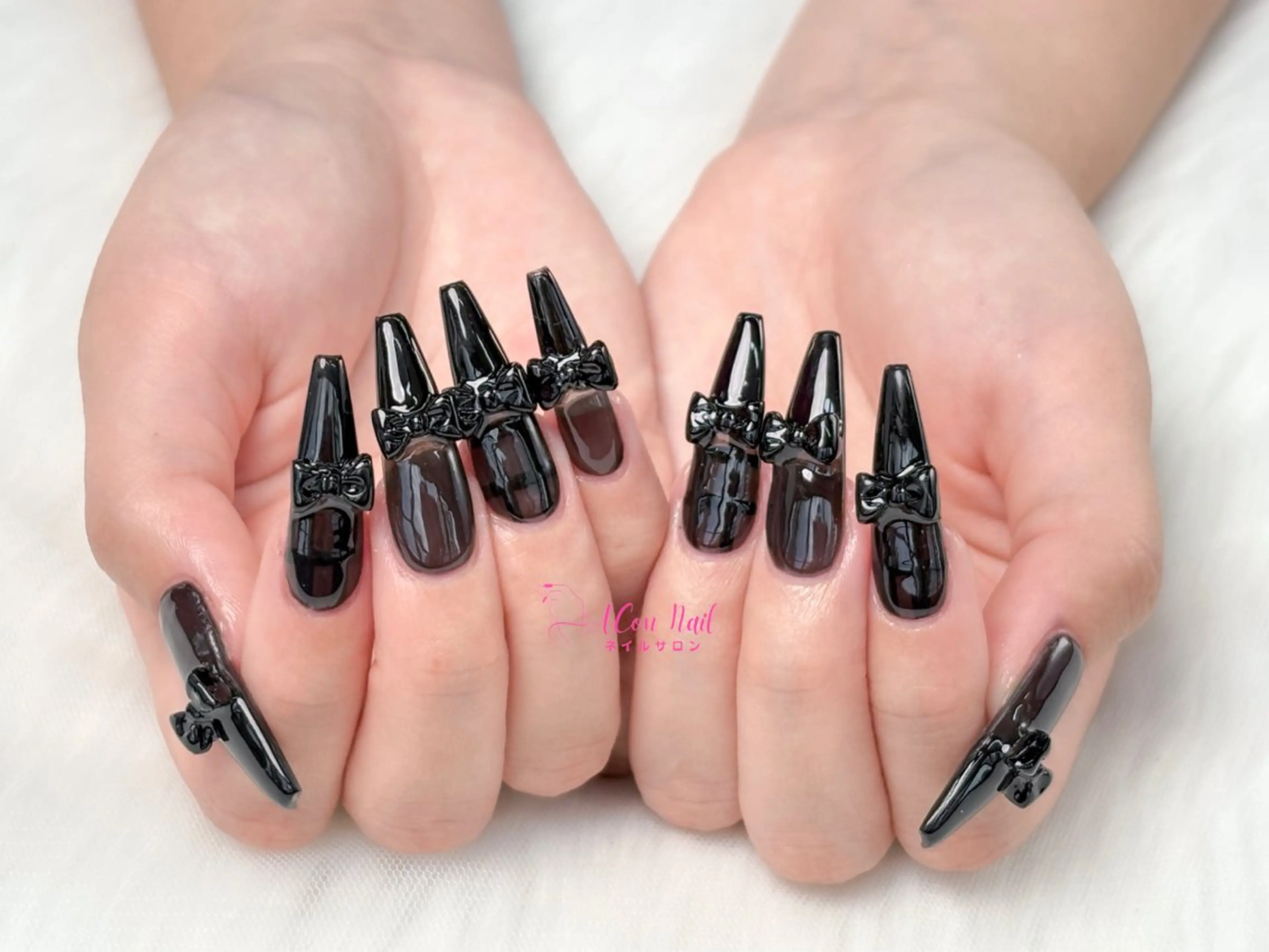 ネイル 桜ネイル 長さ出し フラワーネイル フレンチネイル ジェルネイル ハンドネイル ACon NailSalonのネイルデザイン