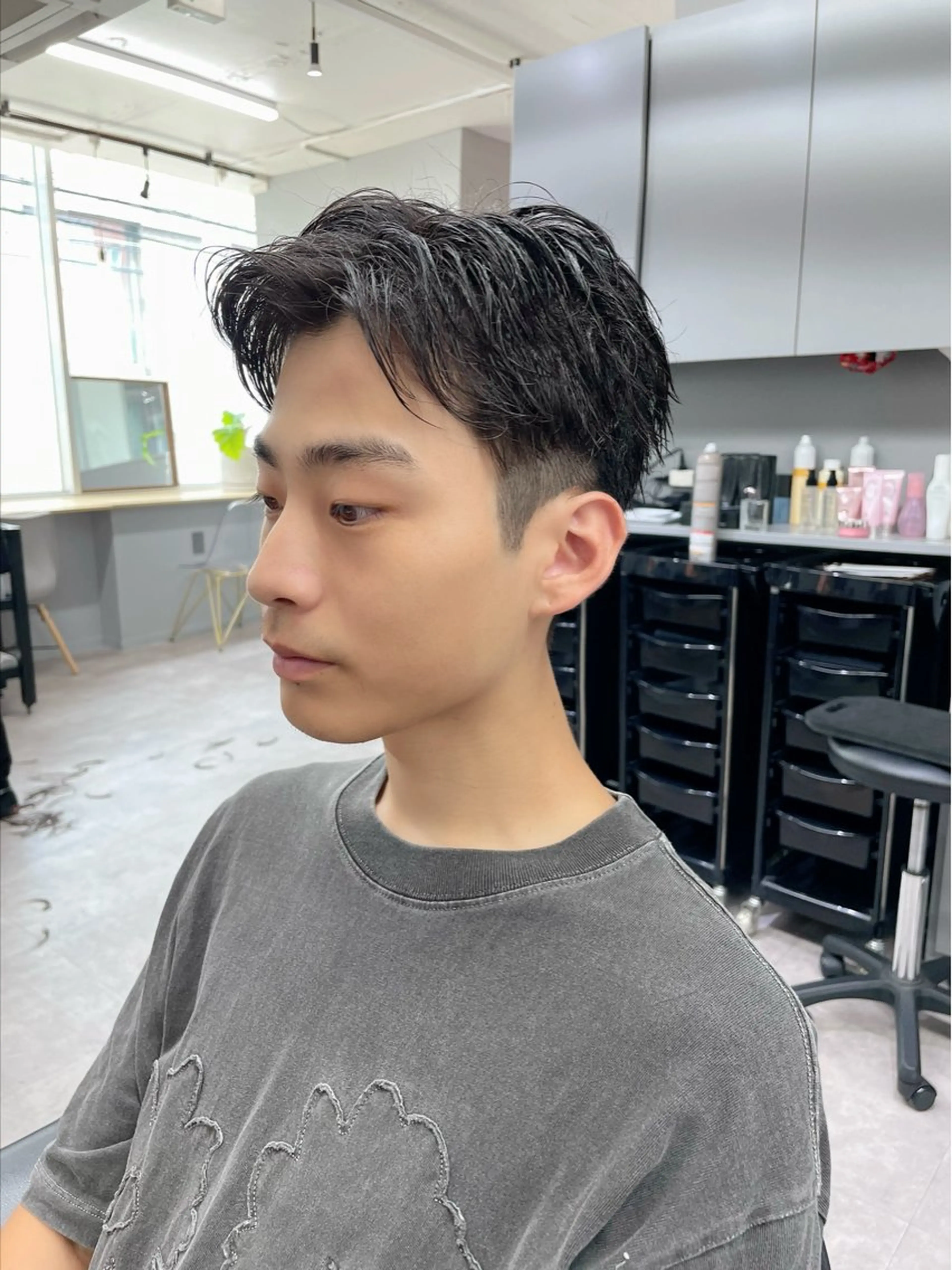 メンズ アップバング ツーブロック カット 似合わせ特化/ itta𓂃🫧‪のヘアスタイル