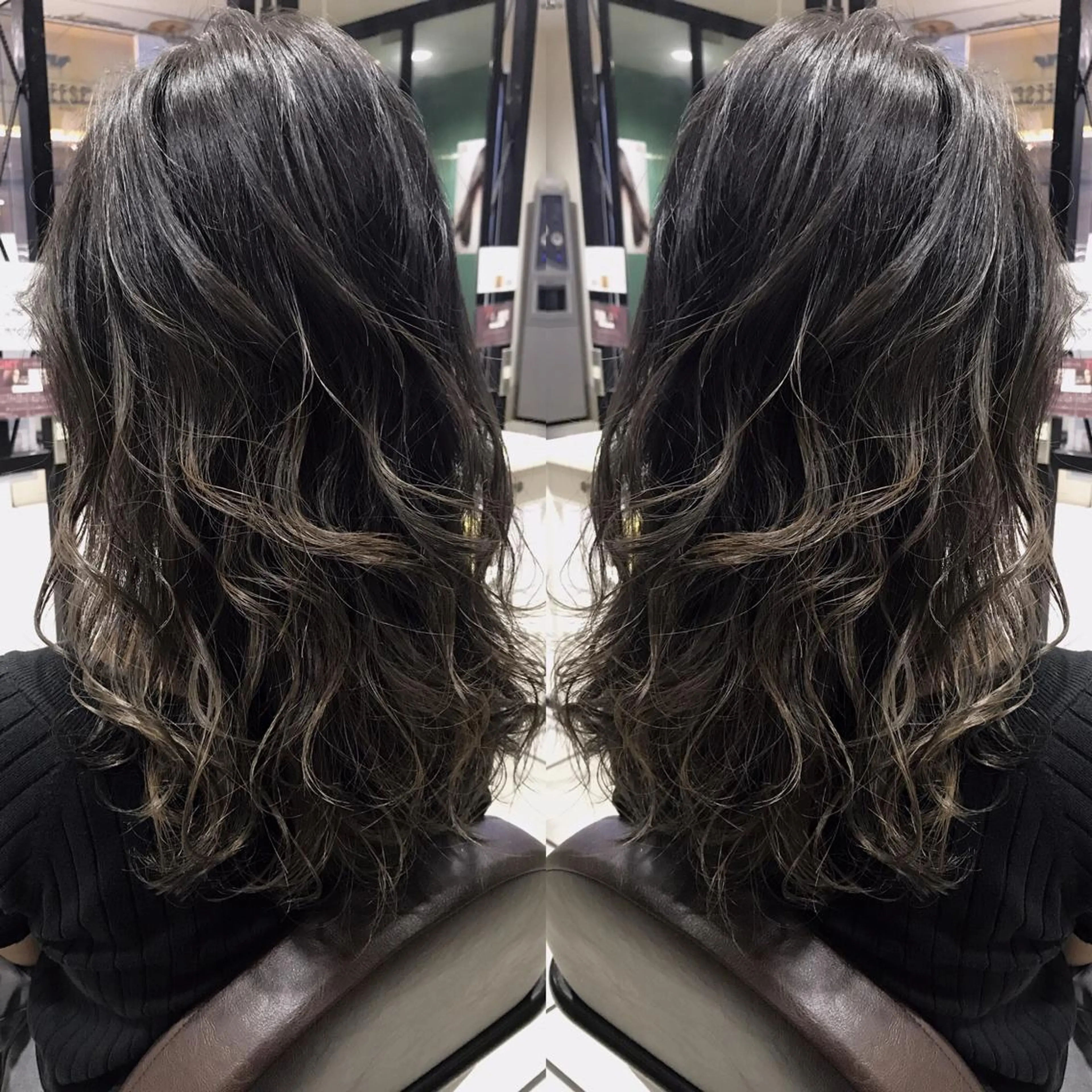 ロング カラー シールエクステ⭐️ オオミタクヤのヘアスタイル