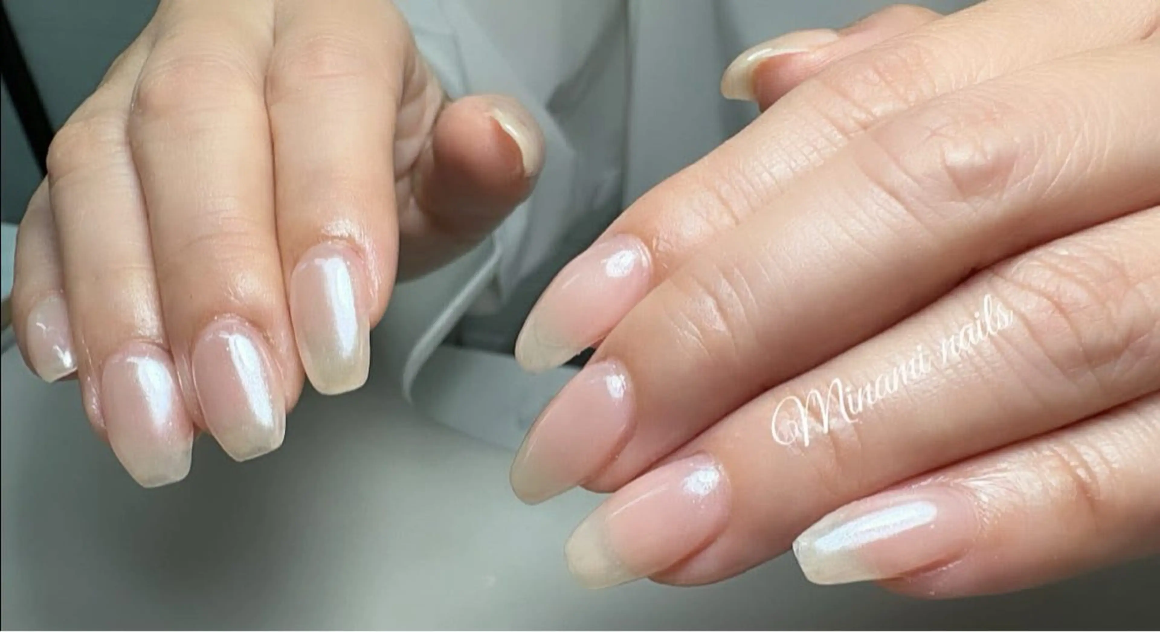 ネイル アートネイル オーロラネイル ガーリー キラキラネイル 韓国ネイル Minami Nailsのネイルデザイン