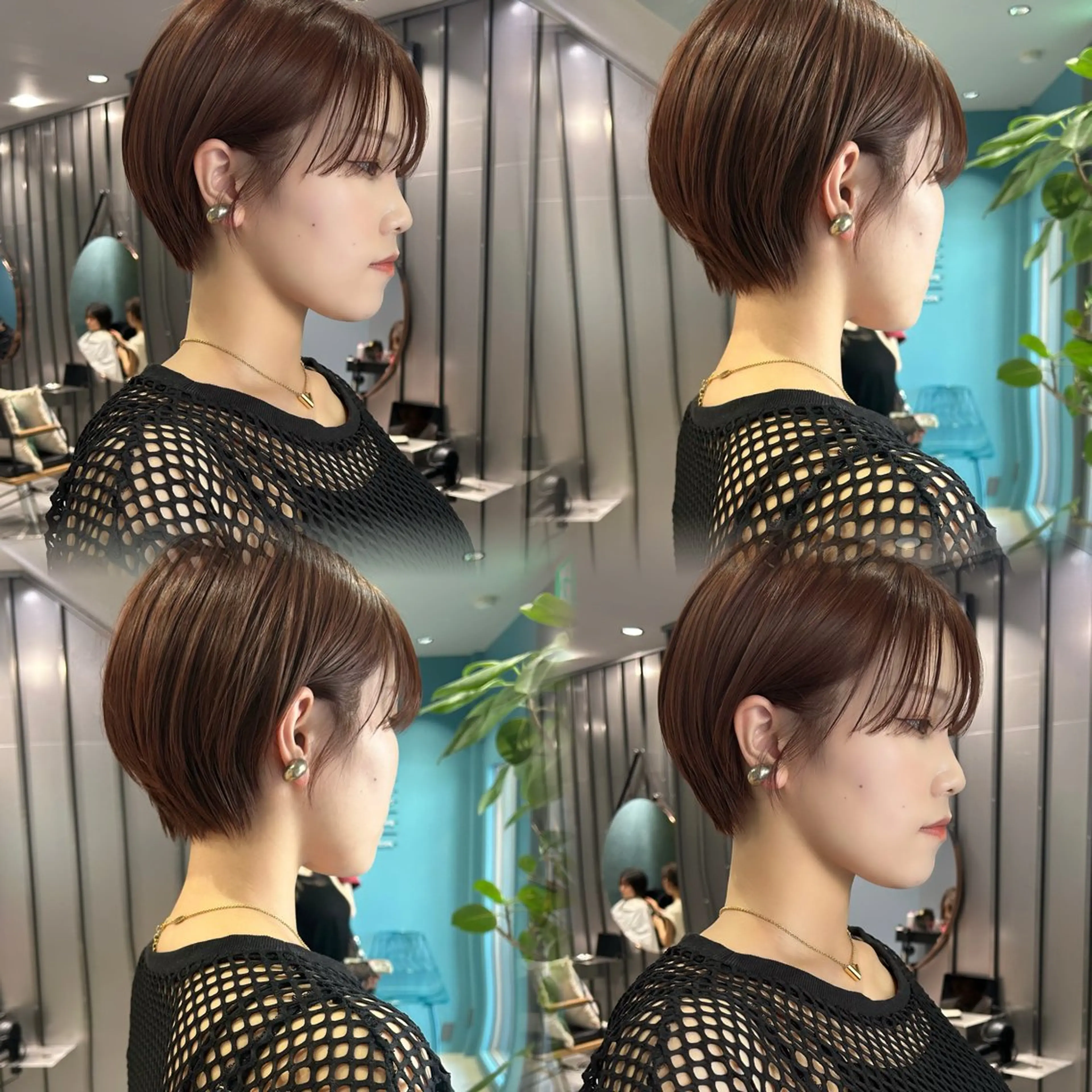 ショート カラー ブラウンカラー オレンジ オレンジブラウン カット ヘアカラー トリートメント urara/ショート /透明感カラーのヘアスタイル