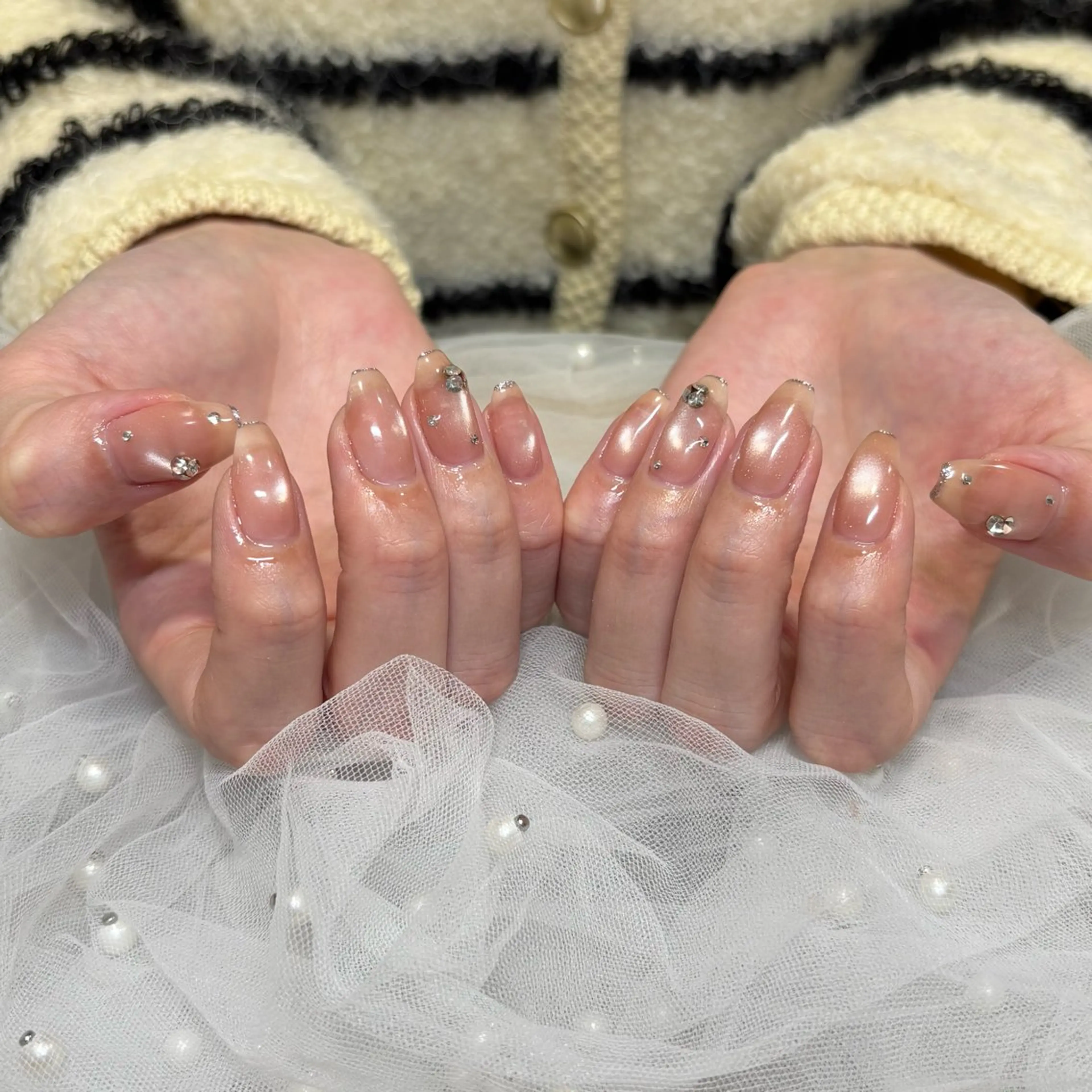 ネイル ワンホンネイル ハンドネイル 荒巻 めいのネイルデザイン