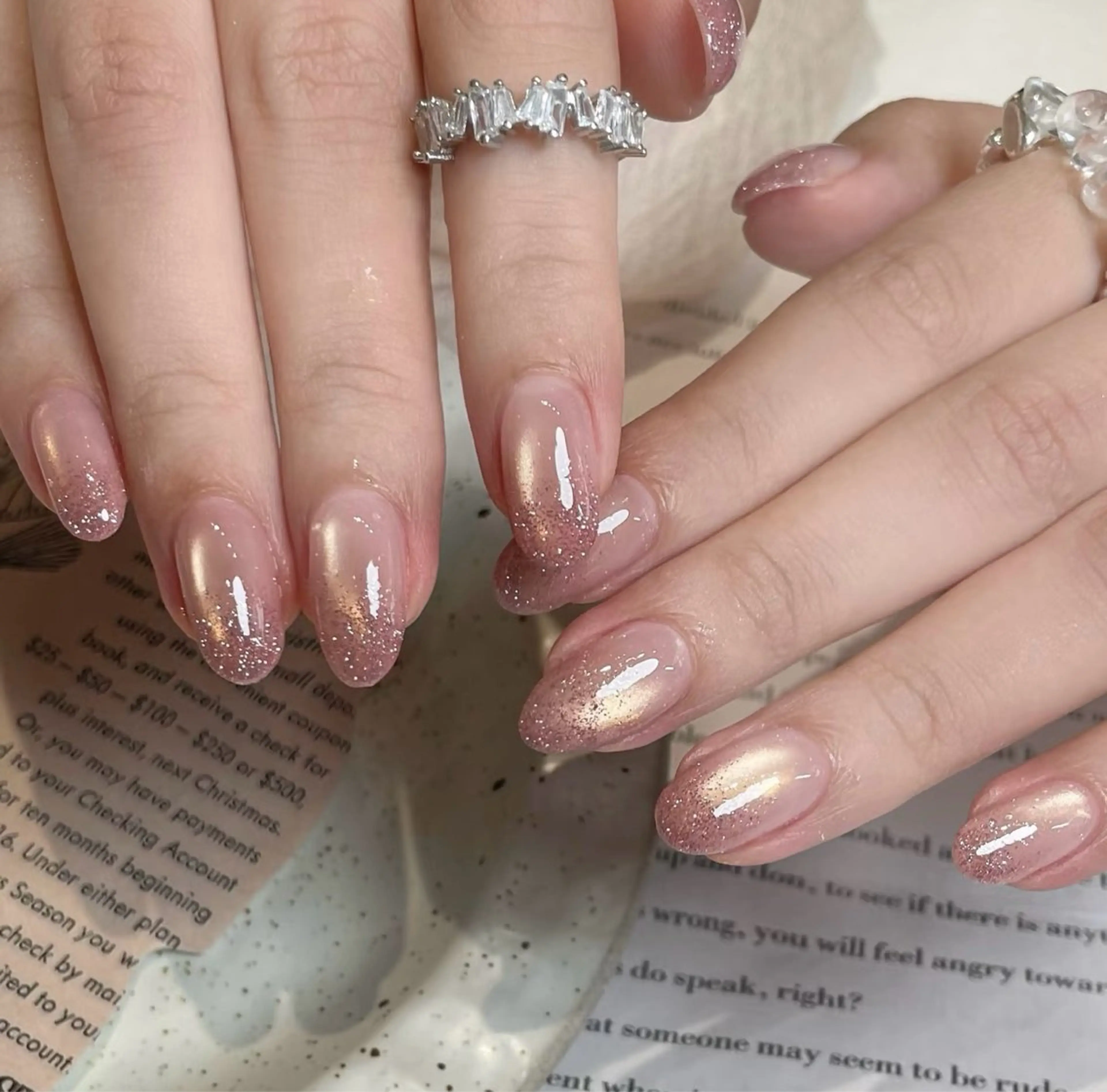 ネイル グラデーション ラメ(グリッター) ラメグラデーション マグネットネイル U.MI Nail Salonのネイルデザイン