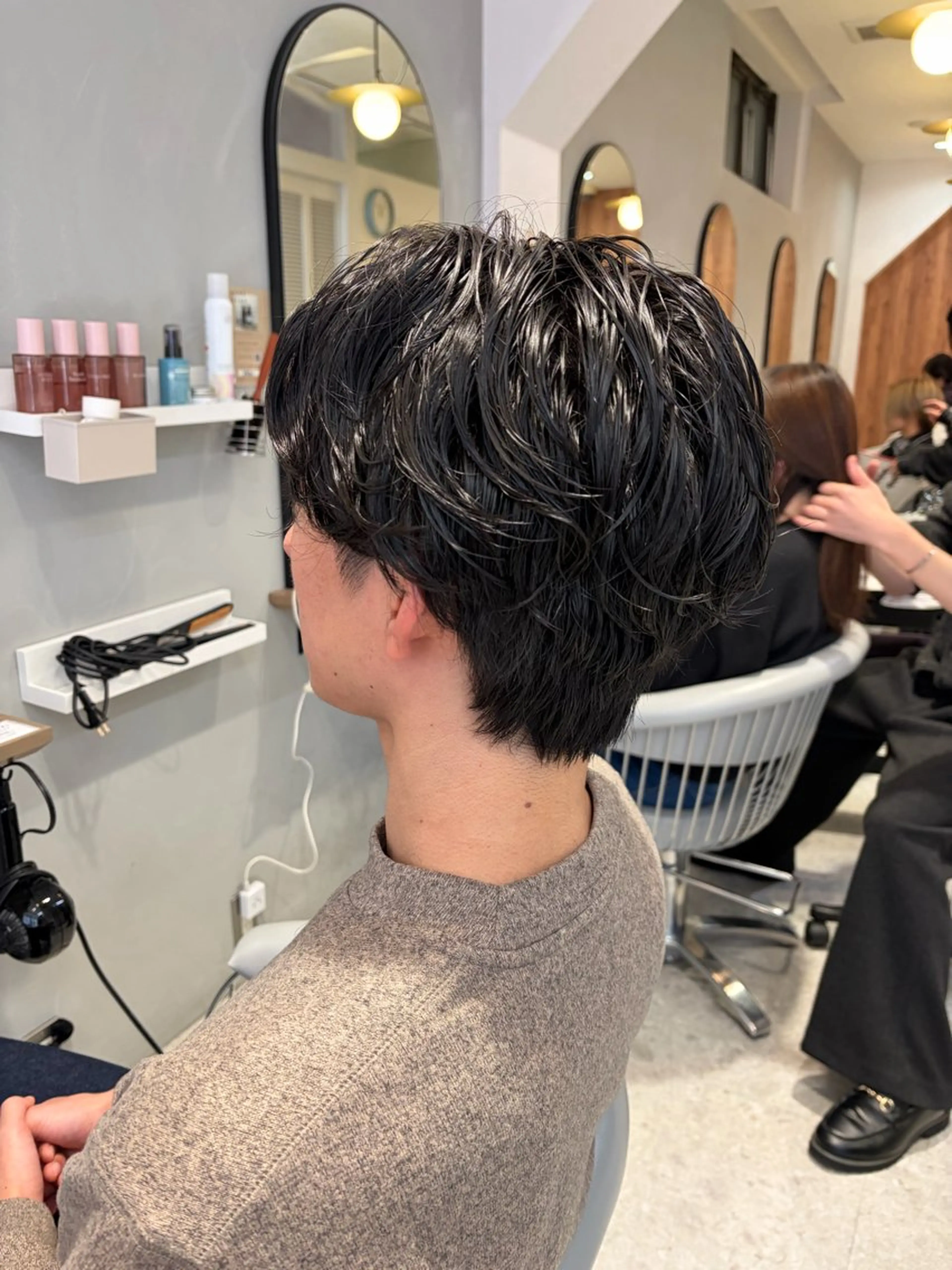 ミディアム ミディアムパーマ カット パーマ ハイレート🤍🫧 池田のヘアスタイル