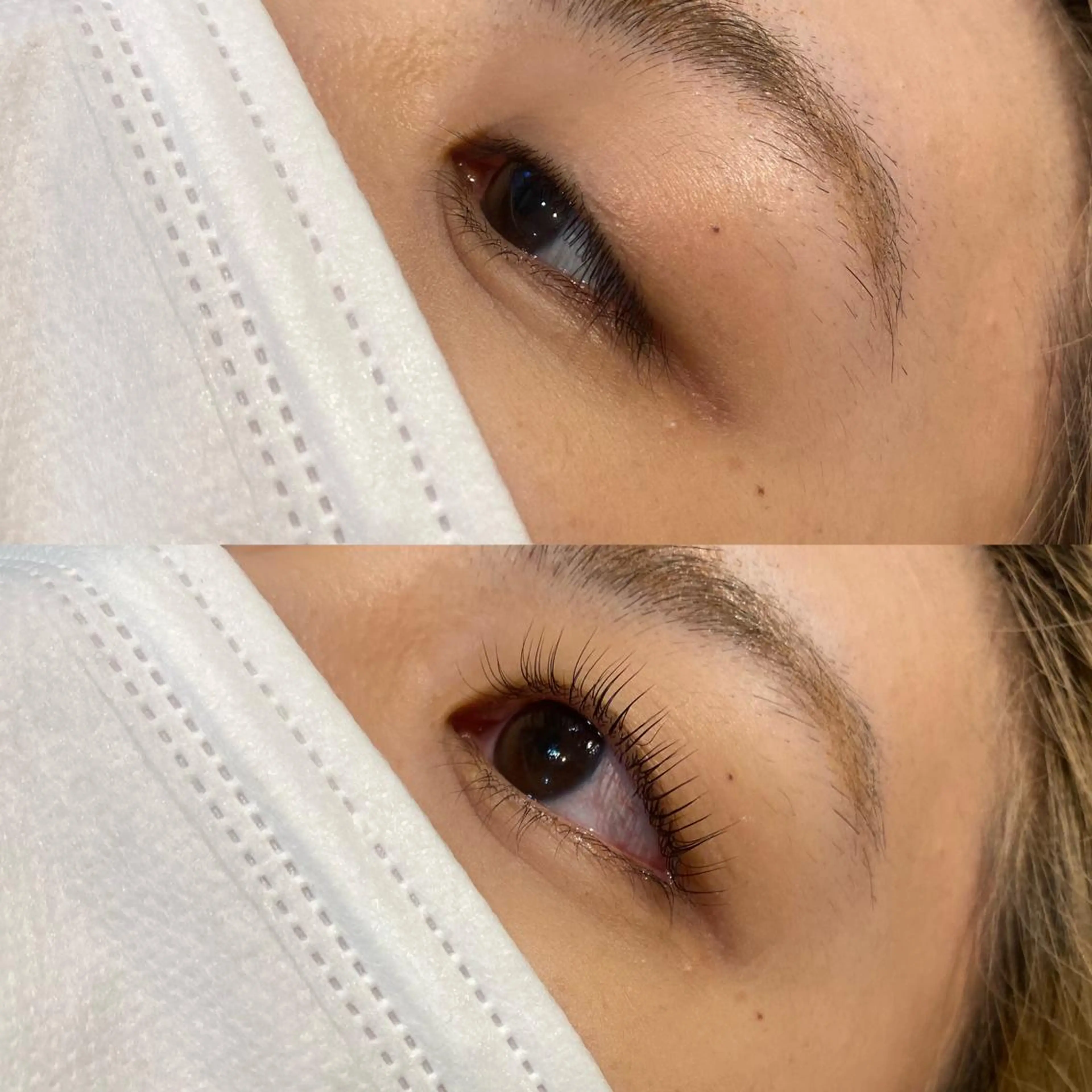 マツエク・マツパ パリジェンヌラッシュリフト まつげパーマ マツパ ブリーチなしカラー ダブルカラーエクステのヘアスタイル