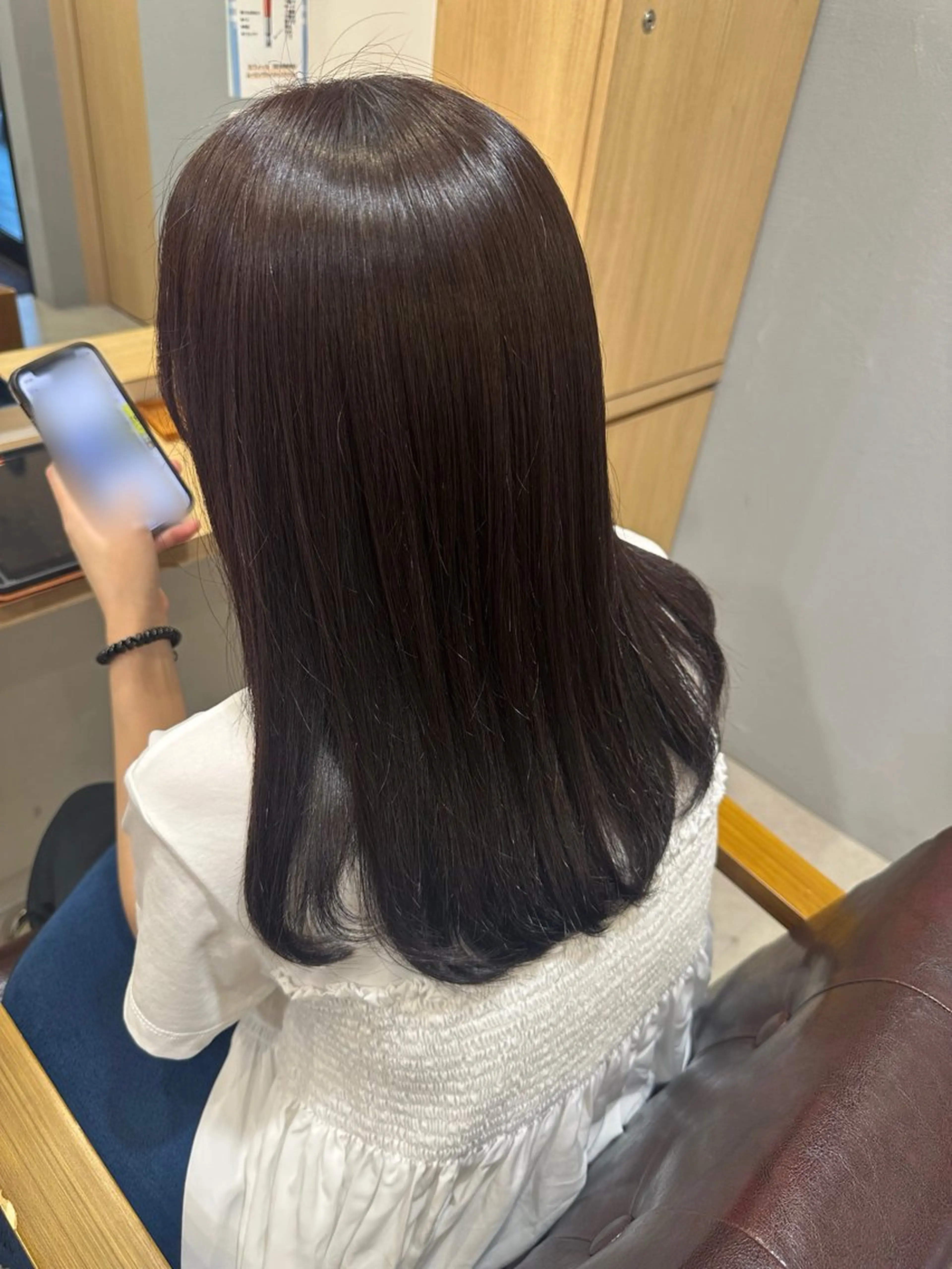 セミロング カラー ブリーチ ブラウンカラー ブリーチなしカラー レッドカラー レッドブラウン ヘアカラー hair&eyelash Truth所属・Truth上谷綾子/ 名古屋市北区/黒川駅のヘアスタイル