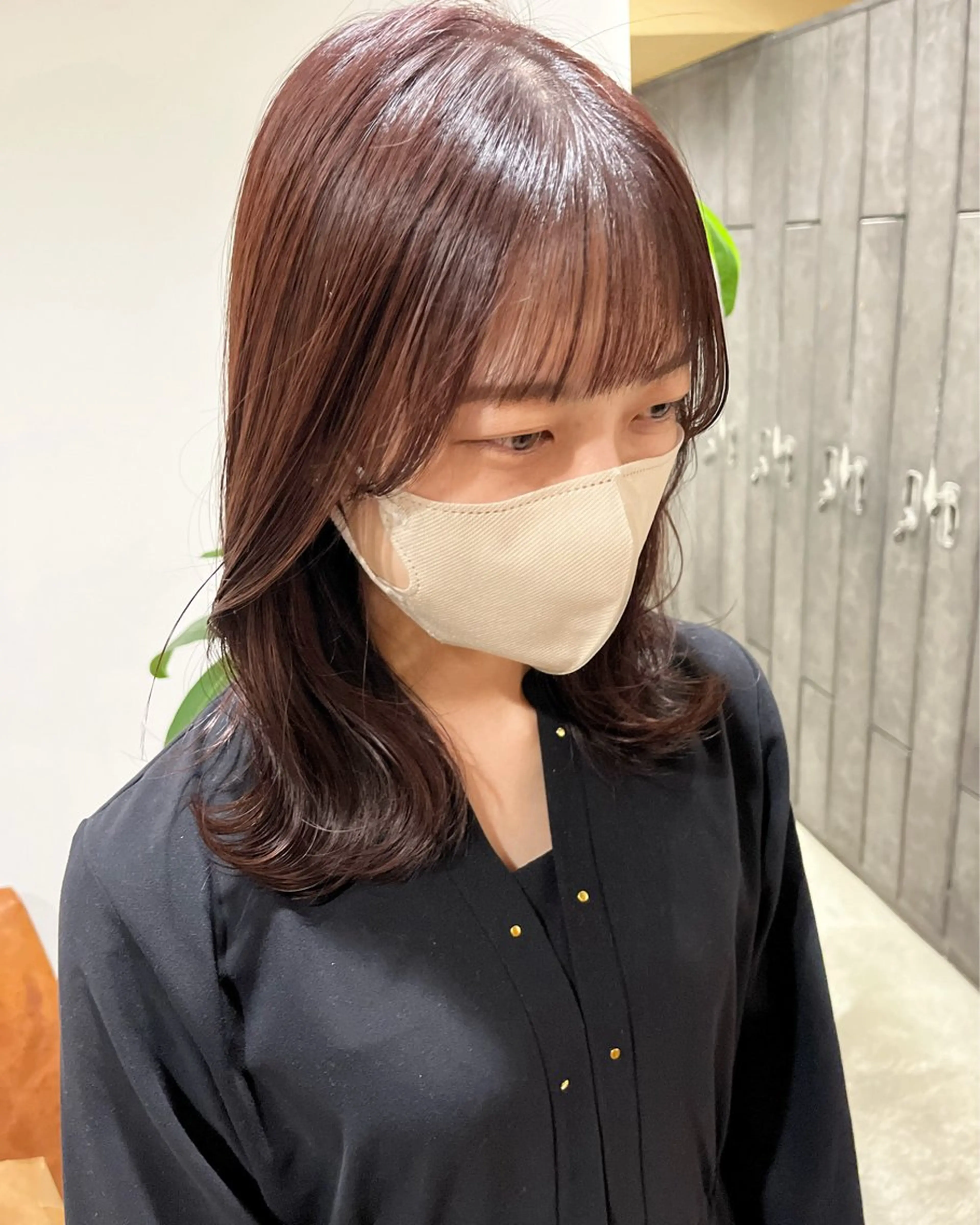 ミディアム くびれヘア レイヤーカット 梅田美容室/カット /Maoのヘアスタイル