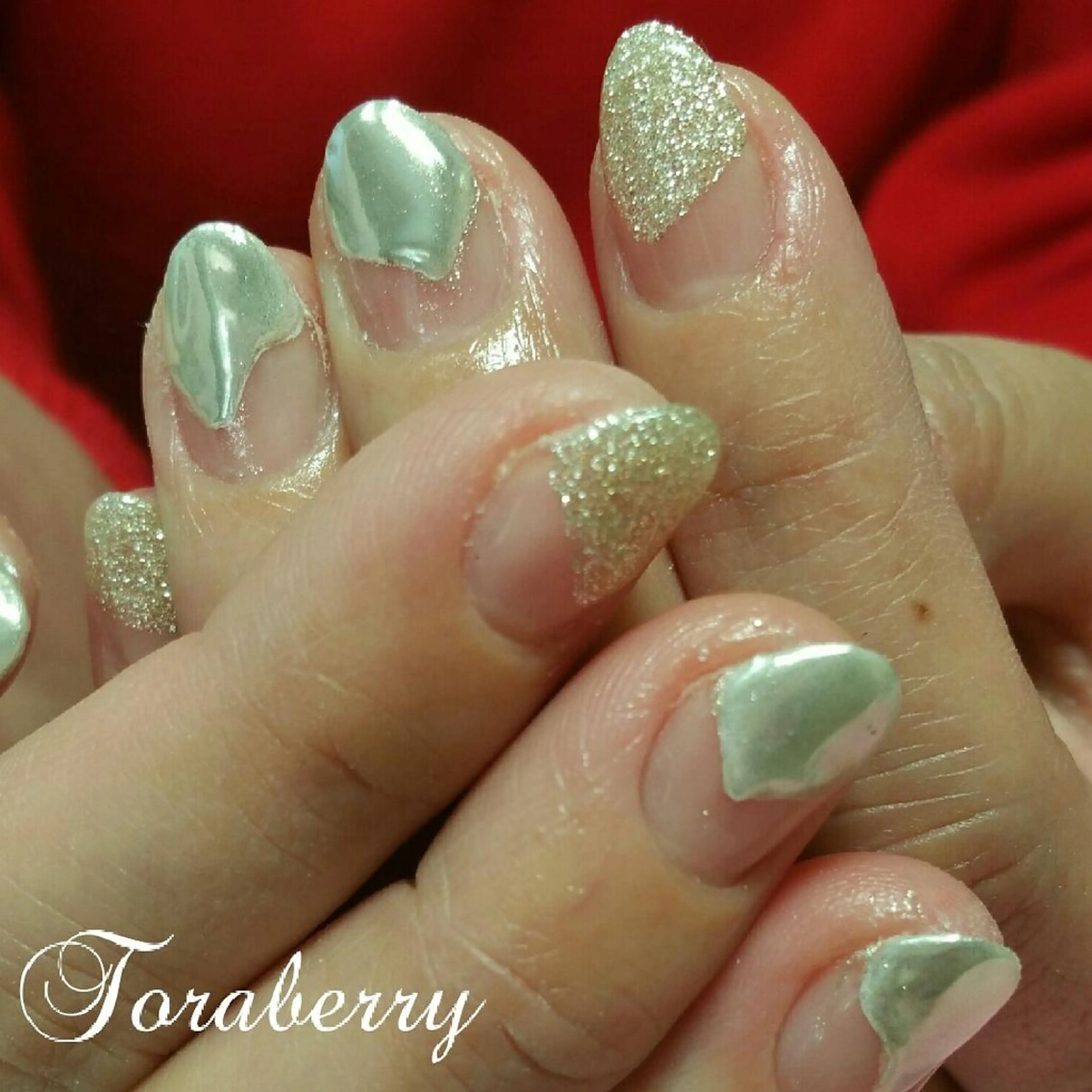 ネイル ミラーネイル 持ち込み ネイリスト なつみのネイルデザイン