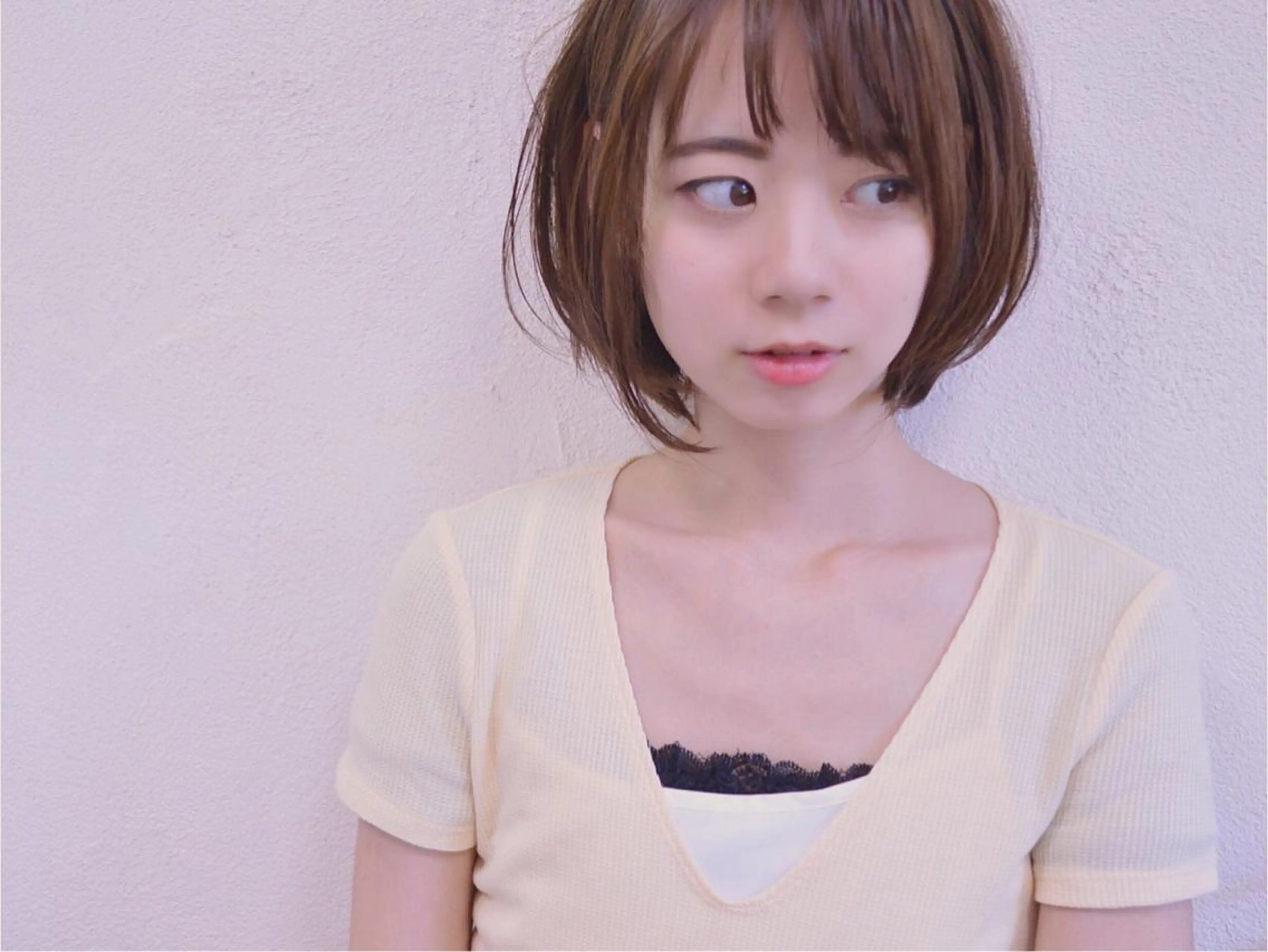 ミディアム カラー 小顔ショート✁ ⁂Yukari⁂のヘアスタイル