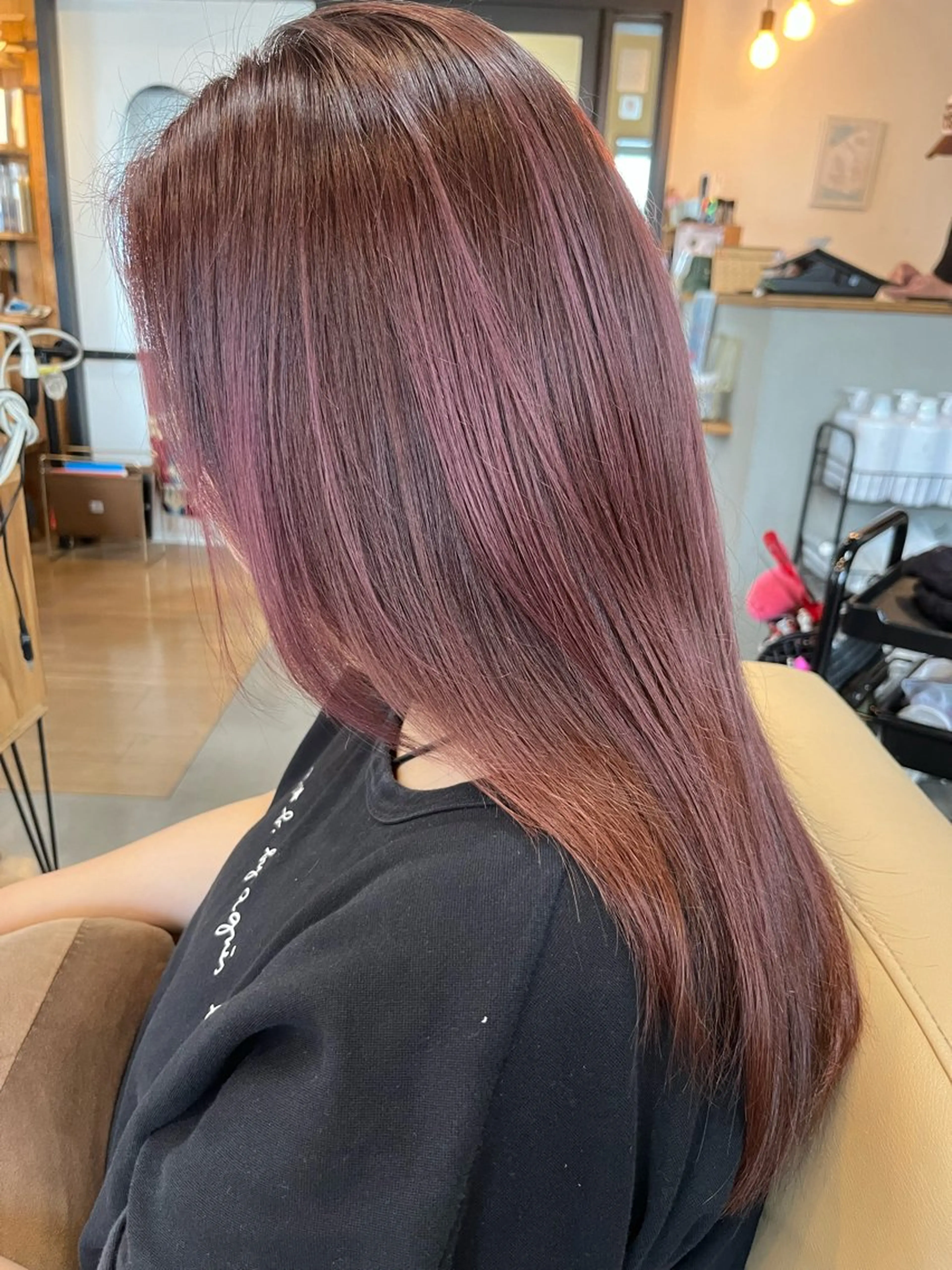 セミロング カット ヘアカラー 阪神西宮★JUNO 川﨑温子のヘアスタイル