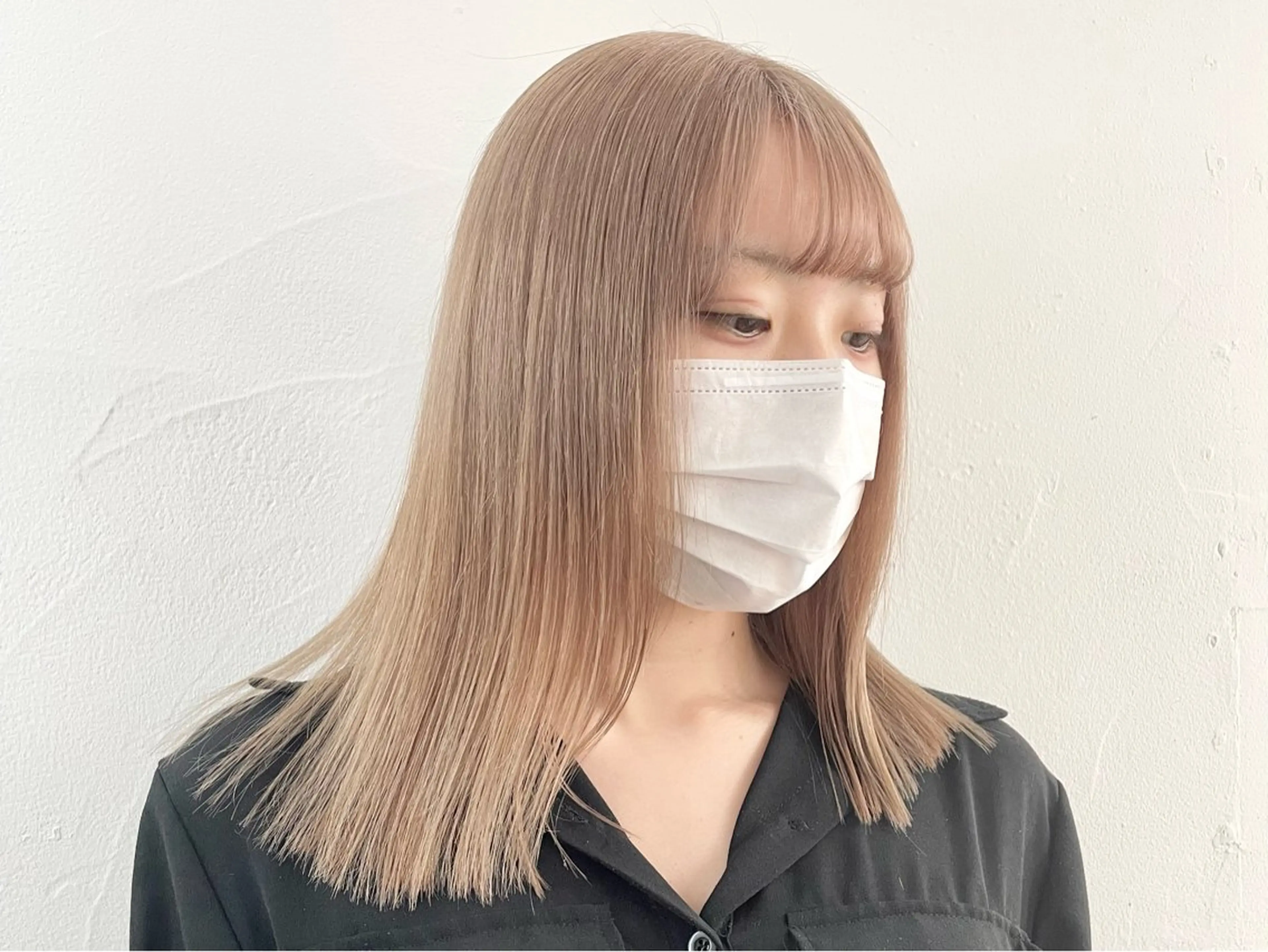 ロング カラー ベージュカラー ミルクティーベージュ ハイトーン×レイヤー ／遠藤将太のヘアスタイル