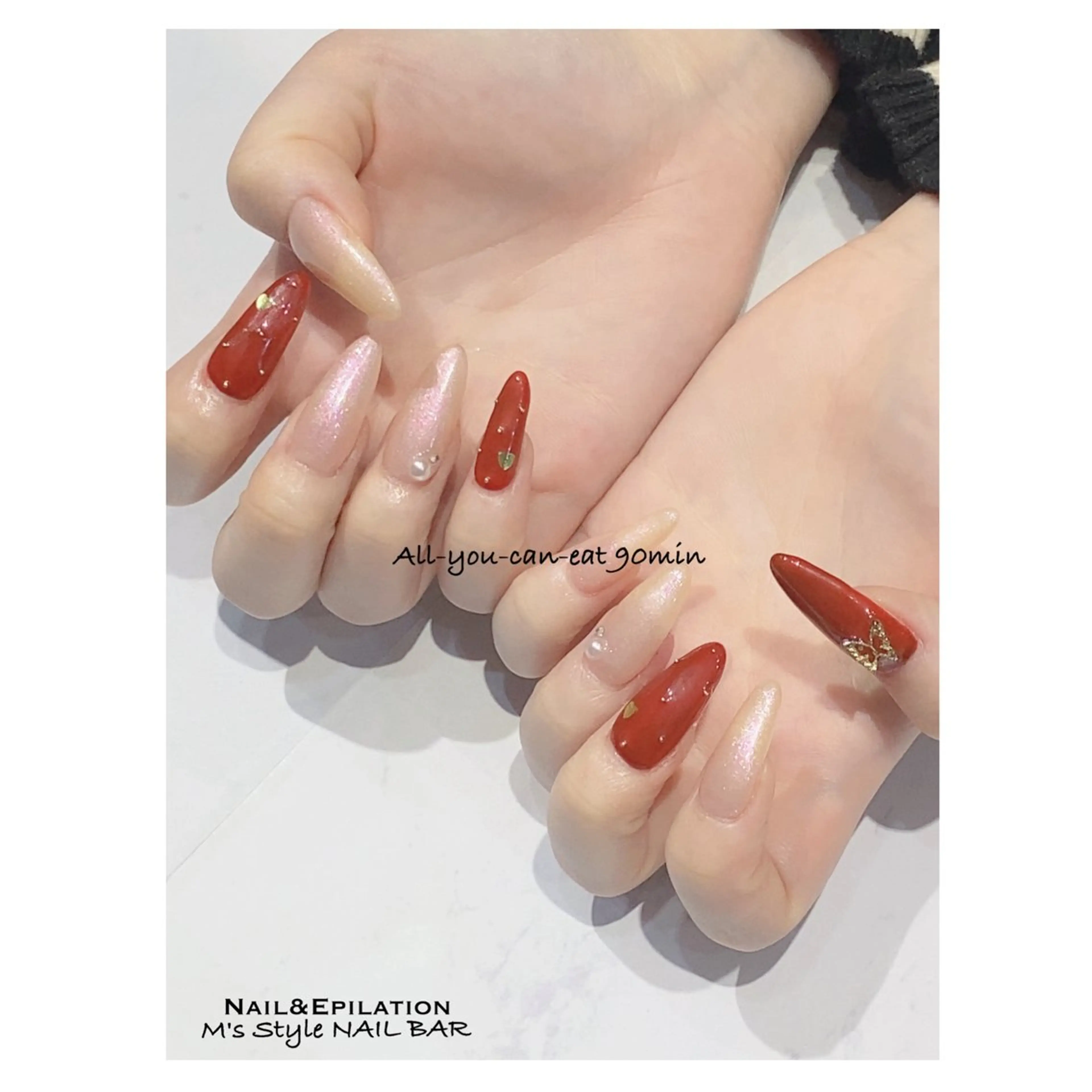 ネイル 成人式 フットネイル フレンチネイル ジェルネイル 韓国ネイル ハンドネイル M's Style NAIL BARのネイルデザイン