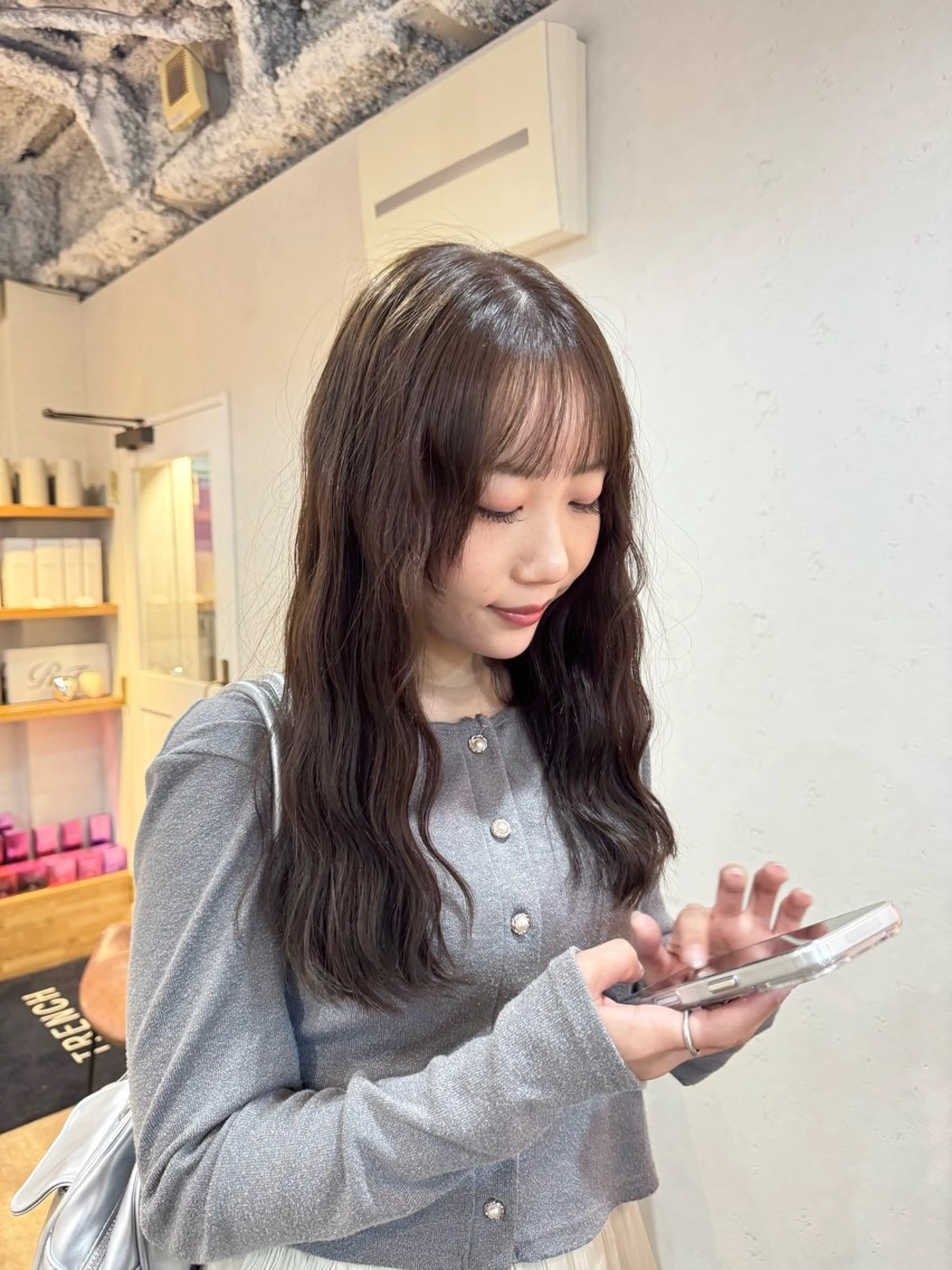 ロング カット ヘアカラー トリートメント 艶カラー/顔周り🌸 自由が丘/工藤さくらのヘアスタイル