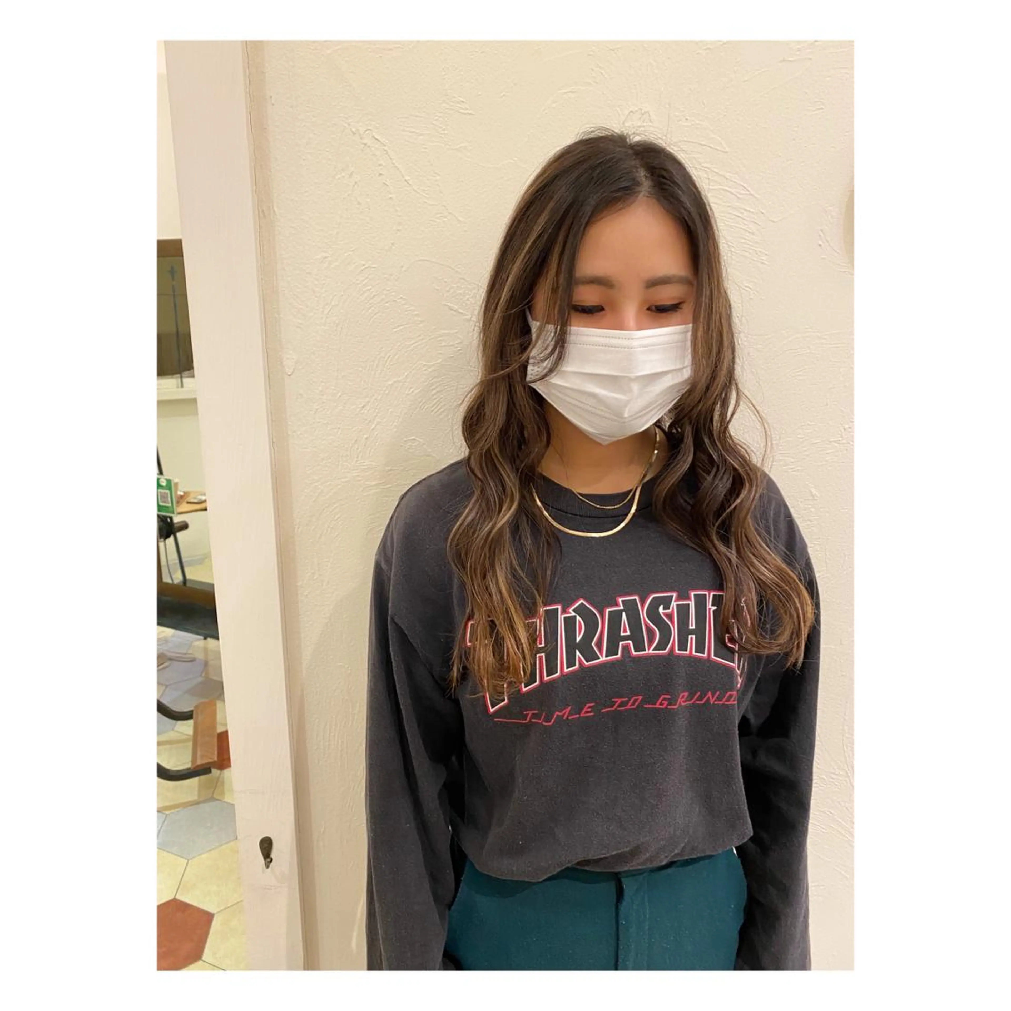 ロング カラー 菊池大一 溝の口パーマのヘアスタイル