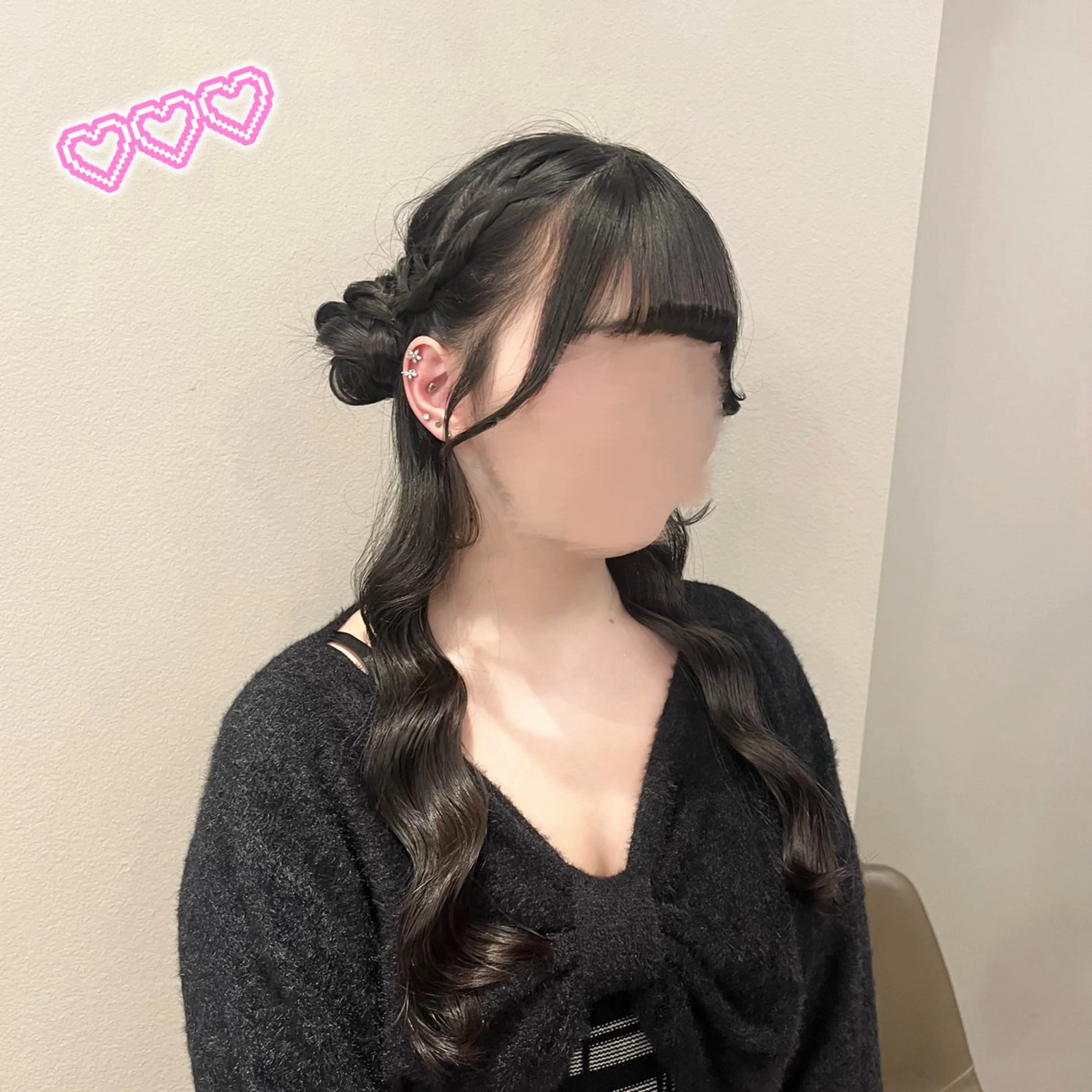 ヘアアレンジ ヘアセット 顔周り/ガーリー /ヘアメ/あつはのヘアスタイル