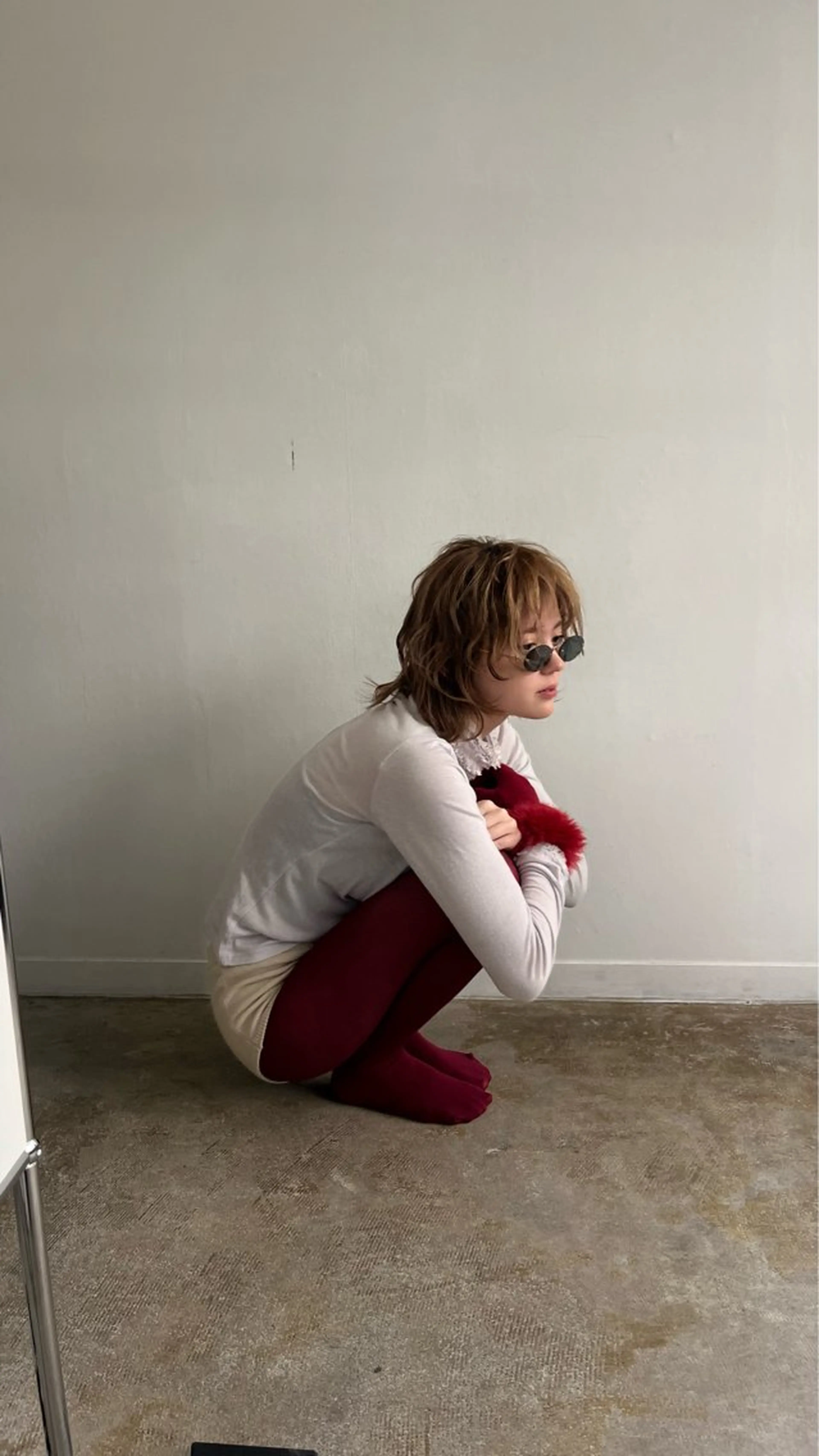 ミディアム カラー ヘアカラー レイヤーカット🐩 透明感カラー モカのヘアスタイル