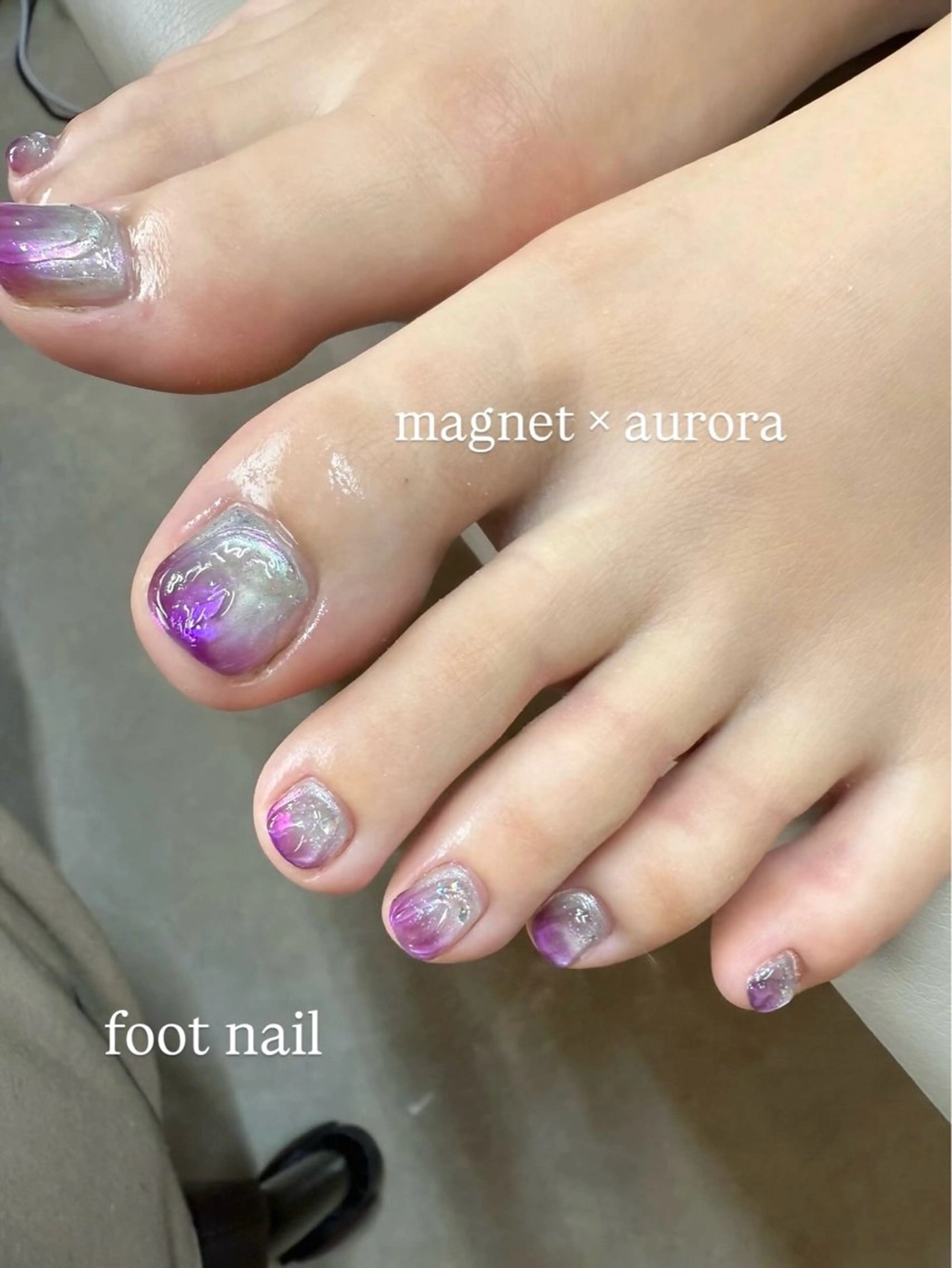 ネイル フットネイル mai♡マグネット/ ニュアンス/マツパのマツエク・マツパデザイン
