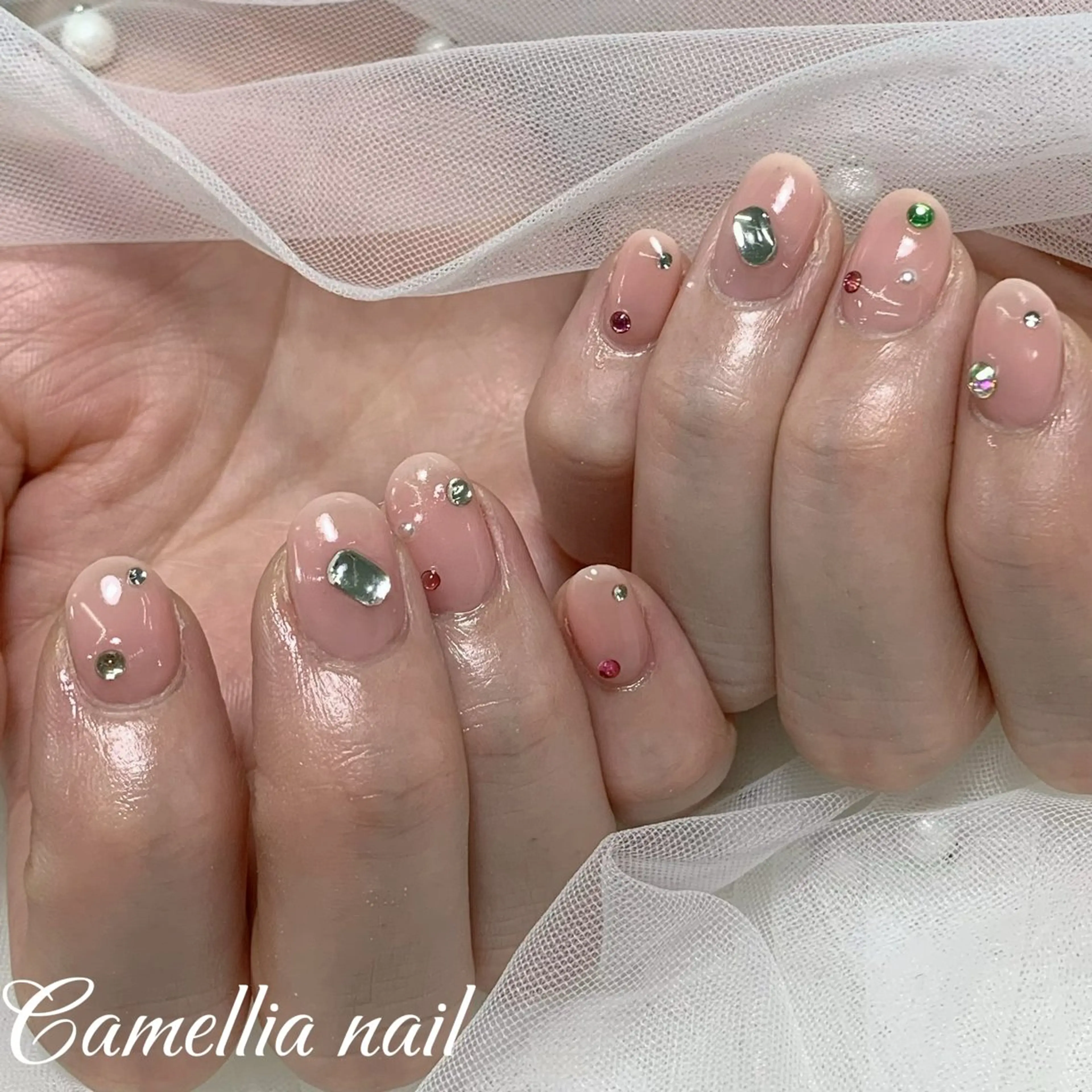 ネイル Camellia 長さだし& デザインのネイルデザイン