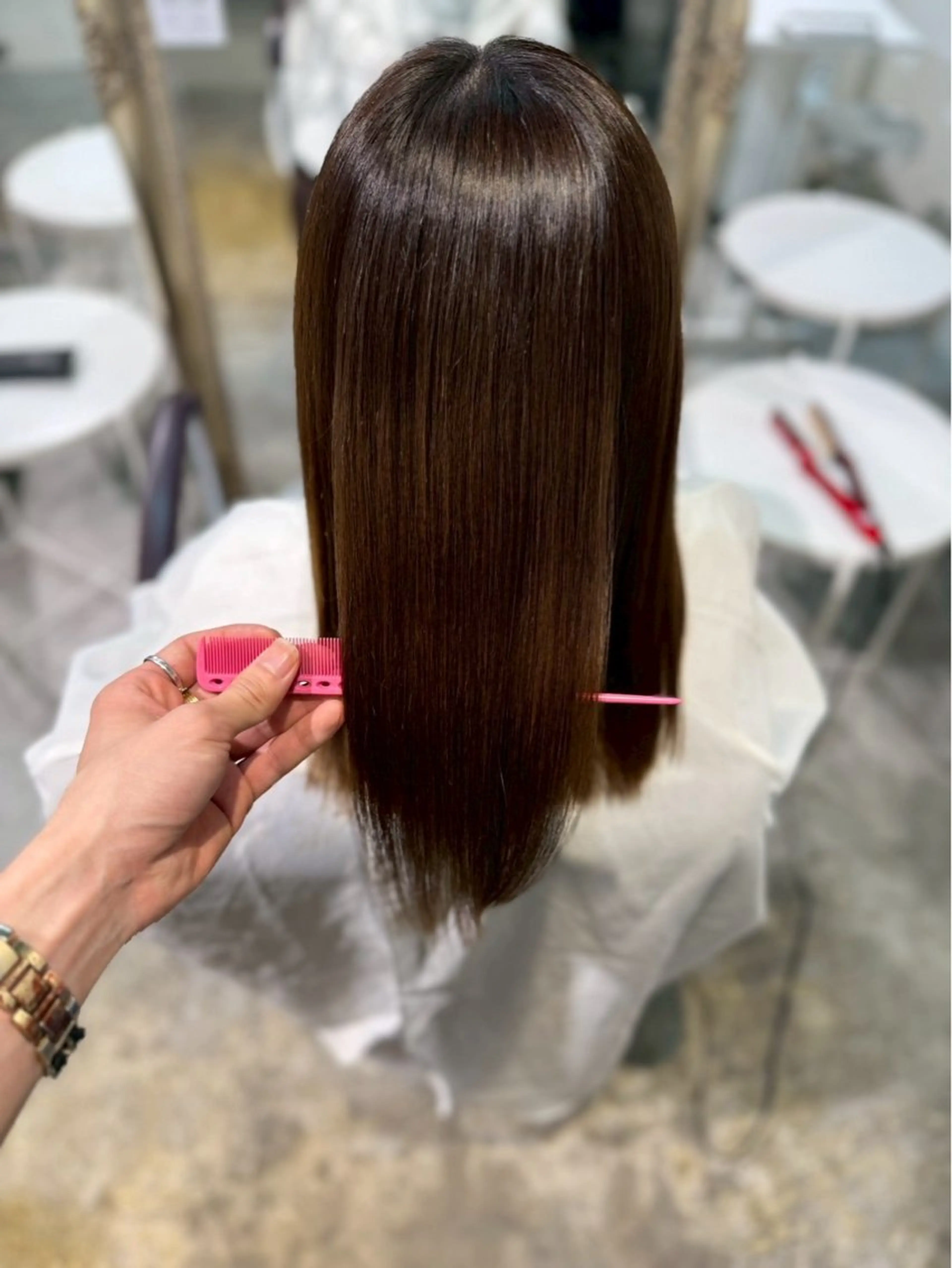 セミロング カラー 暖色カラー/艶カラー mitsuki🌴のヘアスタイル