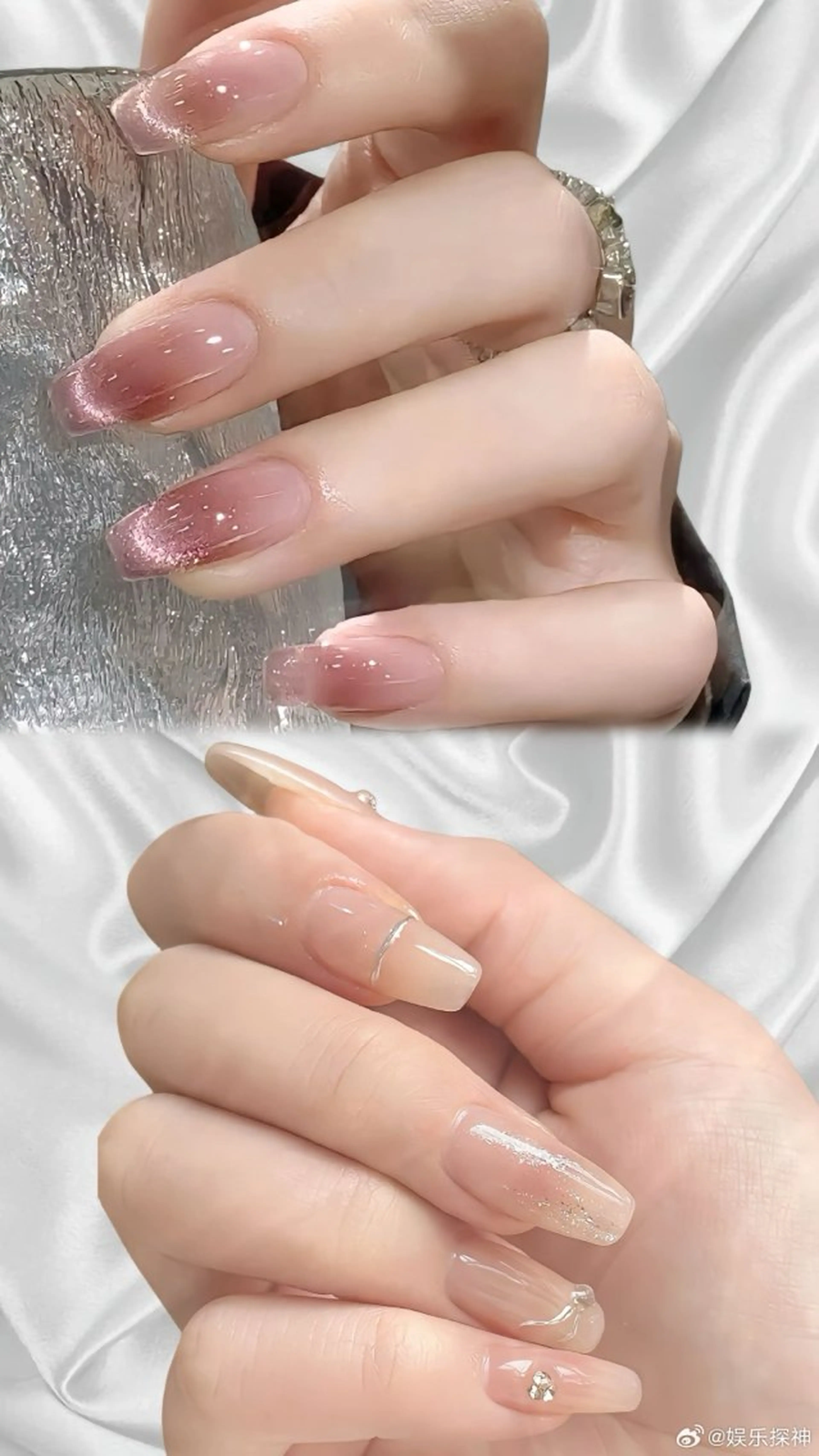 ネイル 長さ出し フットネイル フレンチネイル ジェルネイル ガラスフレンチ ハンドネイル ハンドケア More Glam渋谷店のネイルデザイン