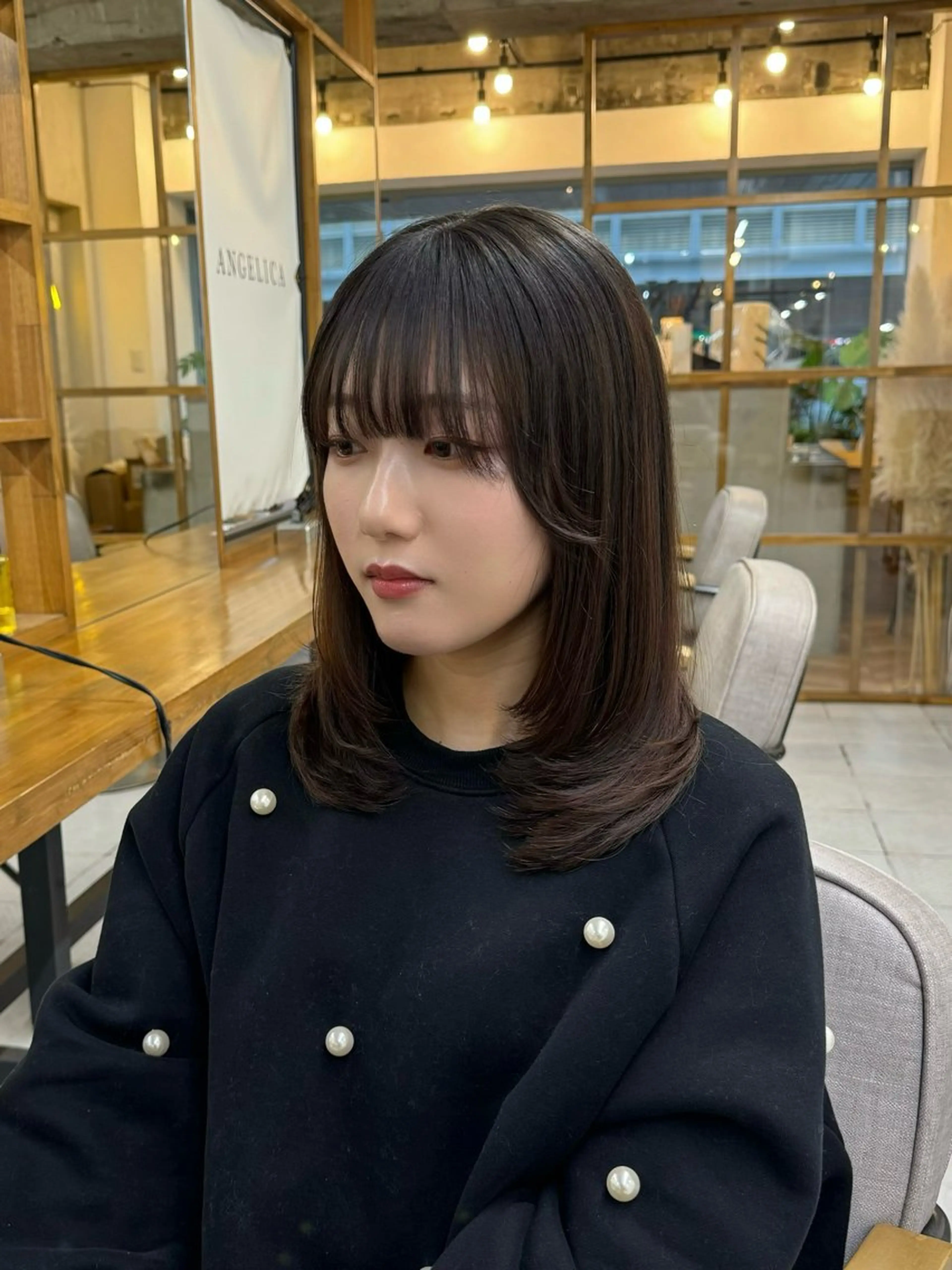 ミディアム カラー ヘアアレンジ 透明感カラー ハッシュカット 髪質改善 韓国風ヘア レイヤーカット カット トリートメント 韓国レイヤーカット★ 小林大樹のヘアスタイル