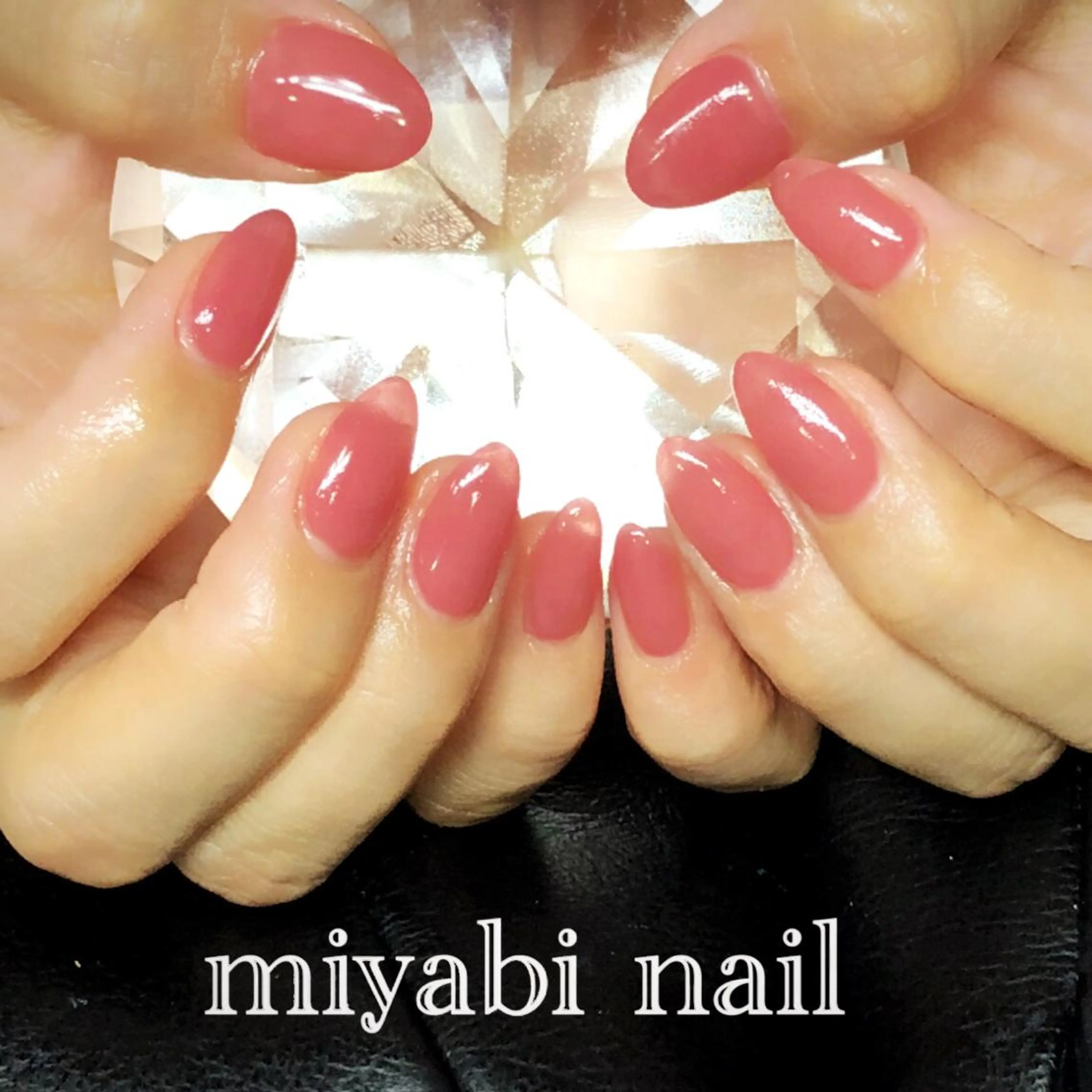 ネイル ジェルネイル オフィスネイル ピンク シンプルネイル ハンドネイル miyabi nail 桂川駅近くのネイルデザイン