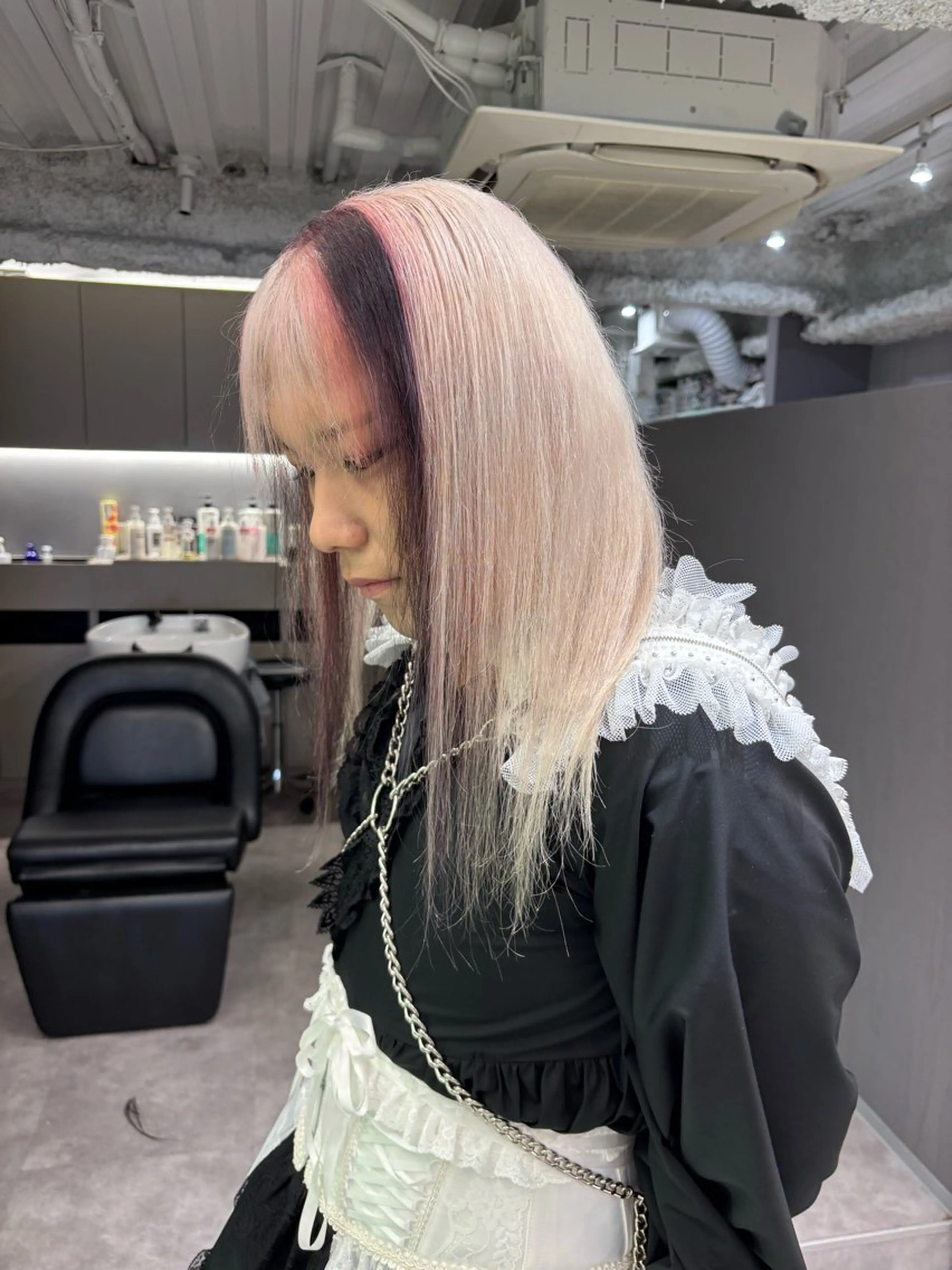 ミディアム カラー デザインカラー ヘアカラー 名古屋／デザイン／ ブリーチ/松井亮磨のヘアスタイル