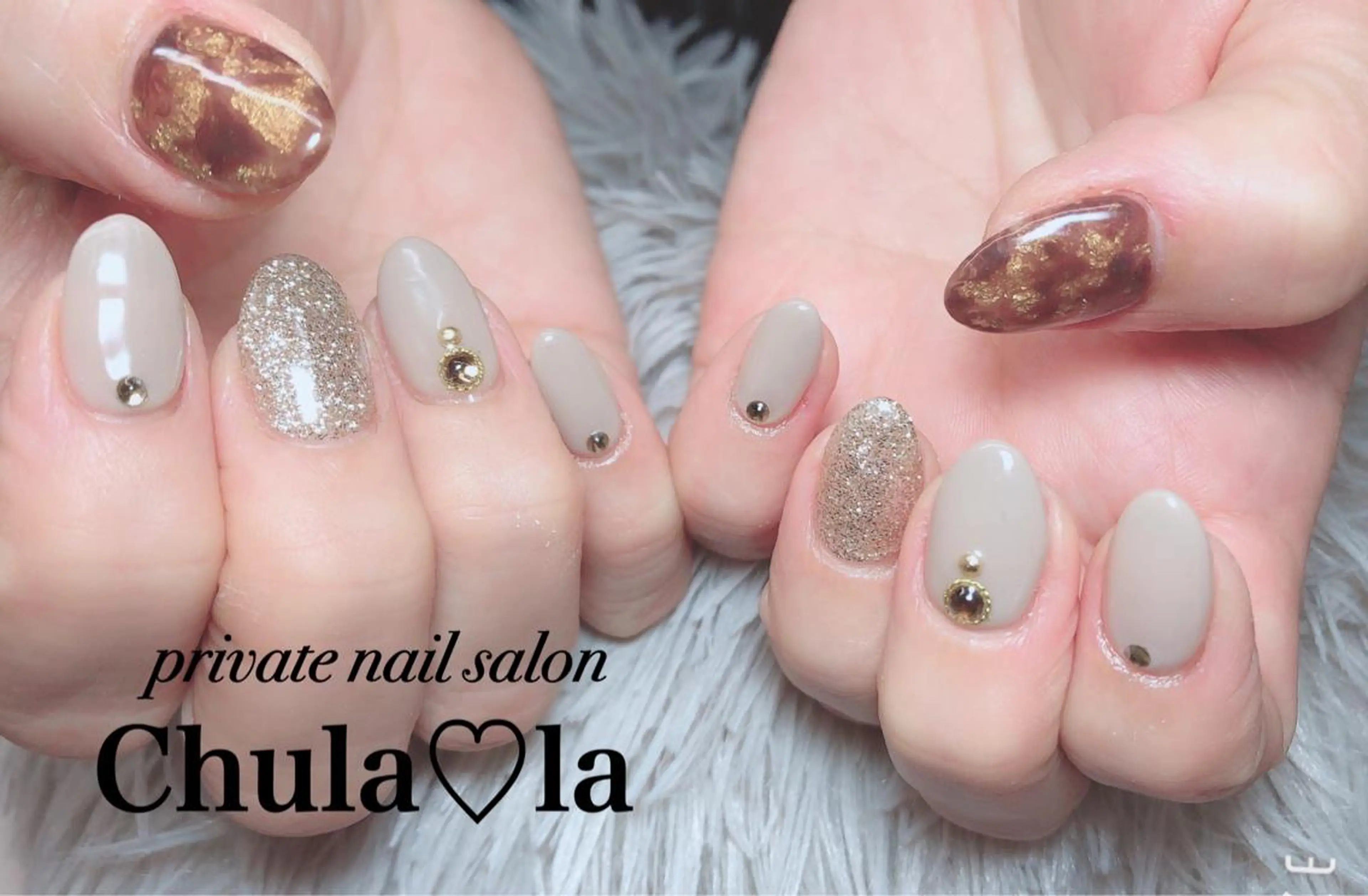 ネイル べっ甲ネイル Chula♡la 豊見城市高安のネイルデザイン