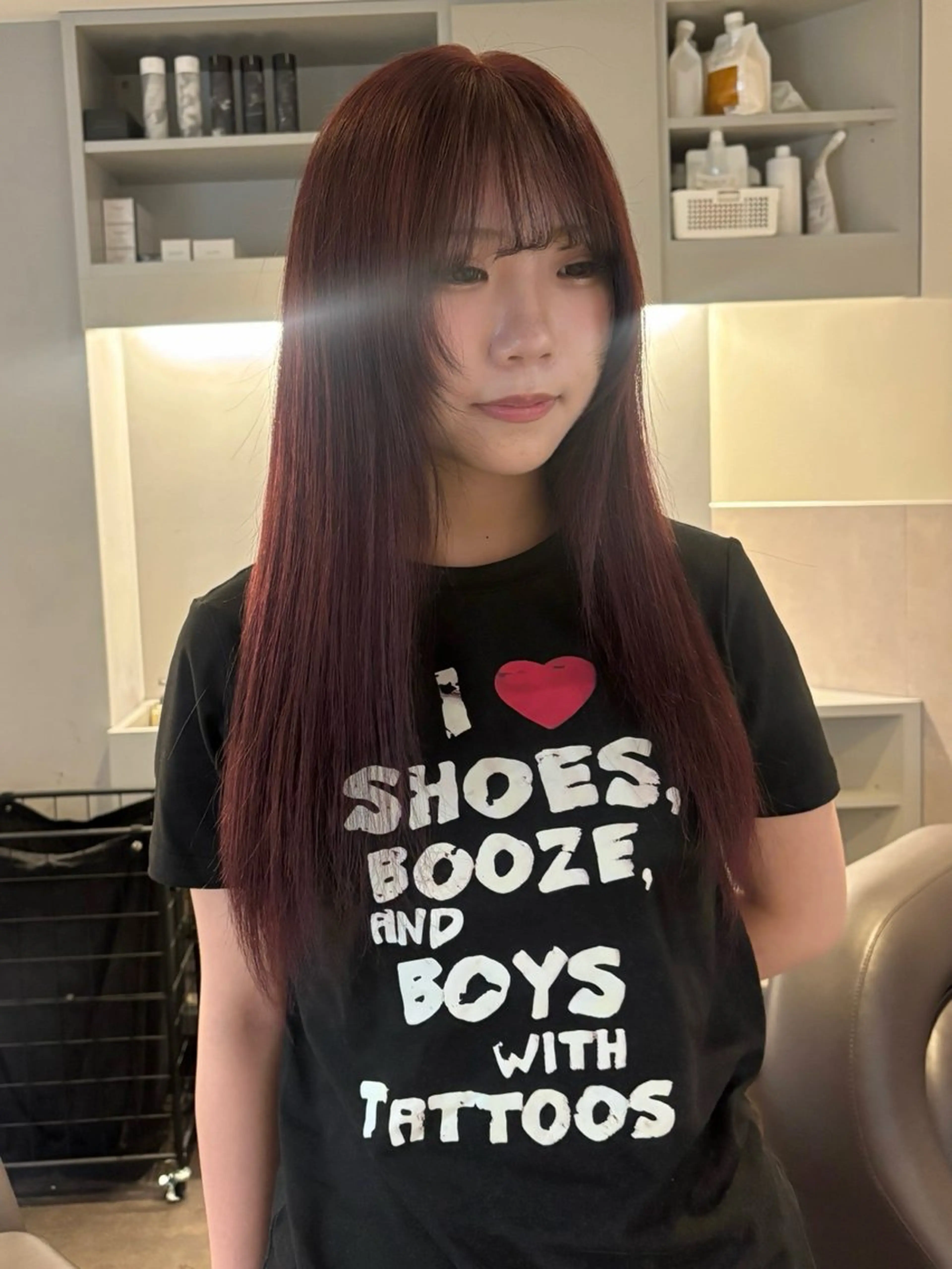 カラー ヘアカラー rinka/暖色 ボブカットモデルのヘアスタイル