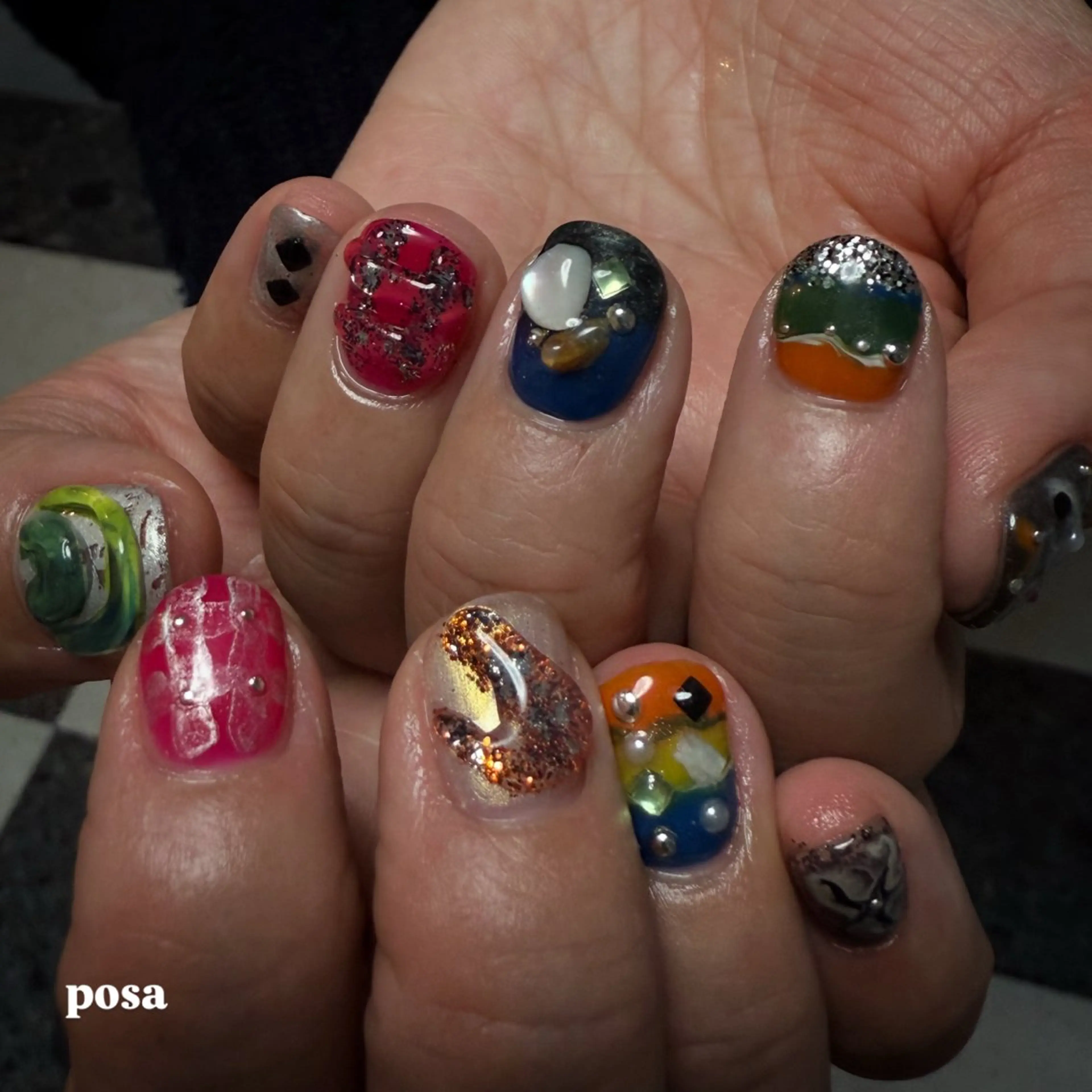 ネイル ニュアンスネイル シンプルネイル ハンドネイル posa nail モエミのネイルデザイン