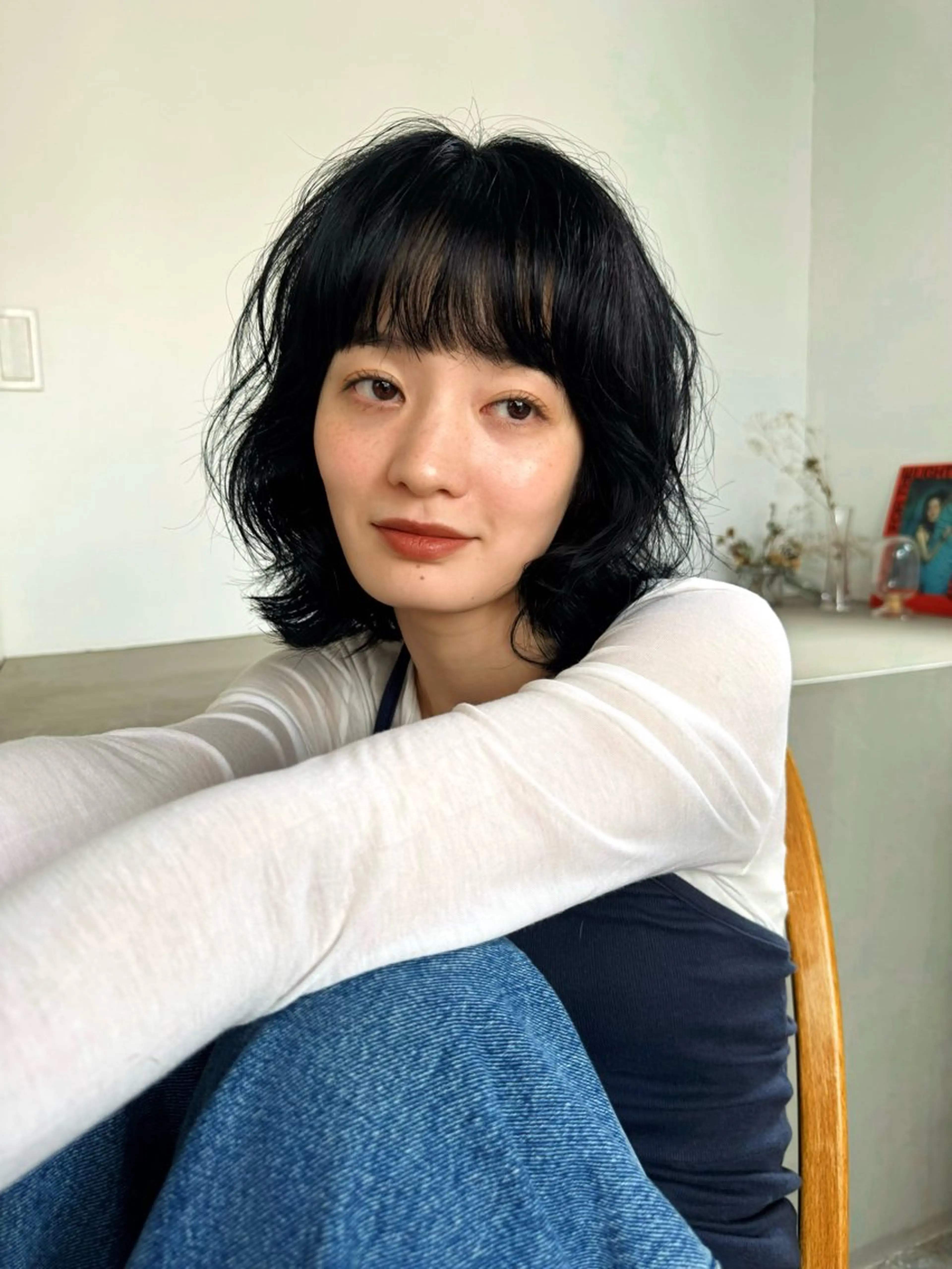 ミディアム パーマ ミディアムパーマ ボブ ニュアンスパーマ カット パーマ トリートメント パーマ/パーマ落とし 【Kouta】のヘアスタイル