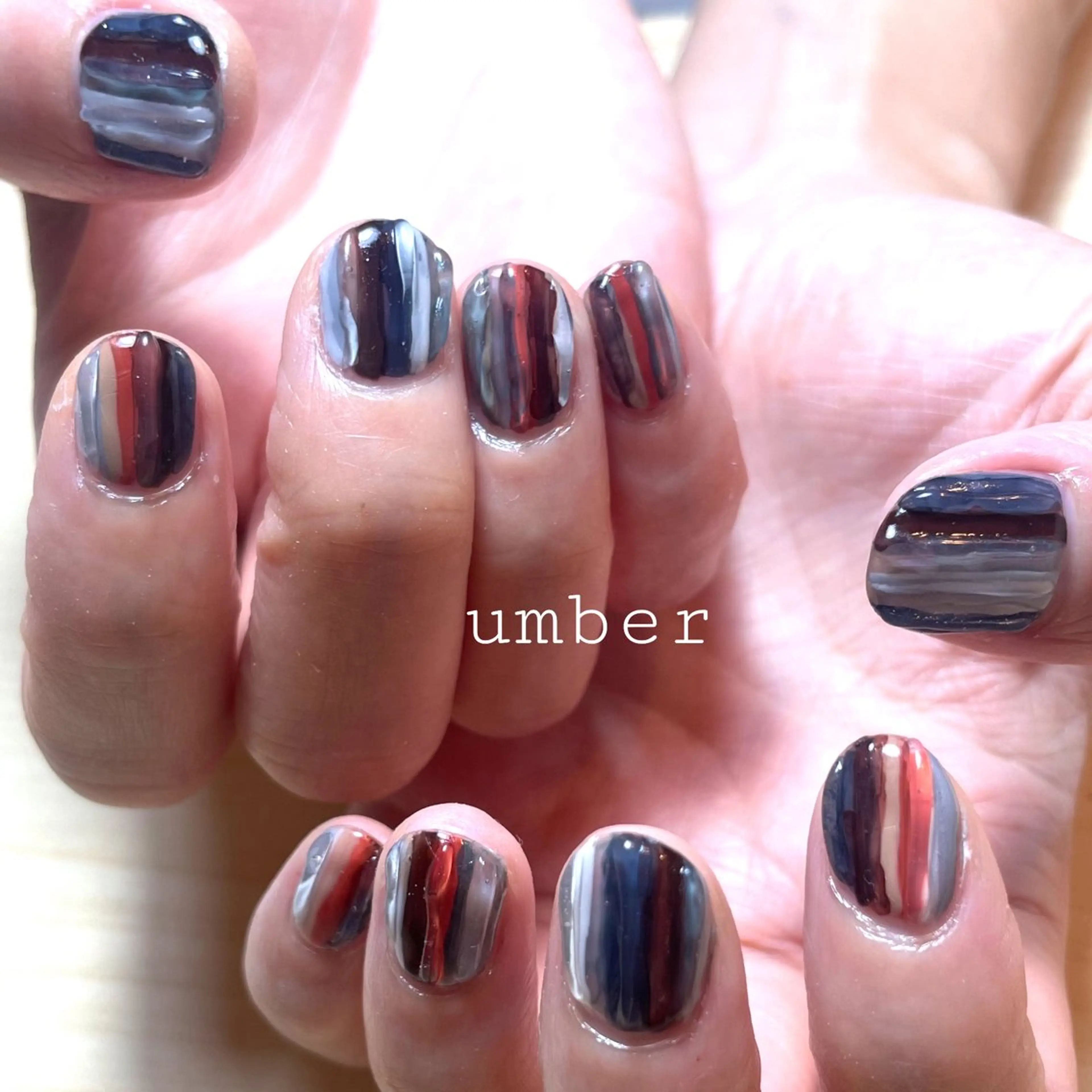 ネイル ハンドネイル umber 三茶1分のネイルデザイン