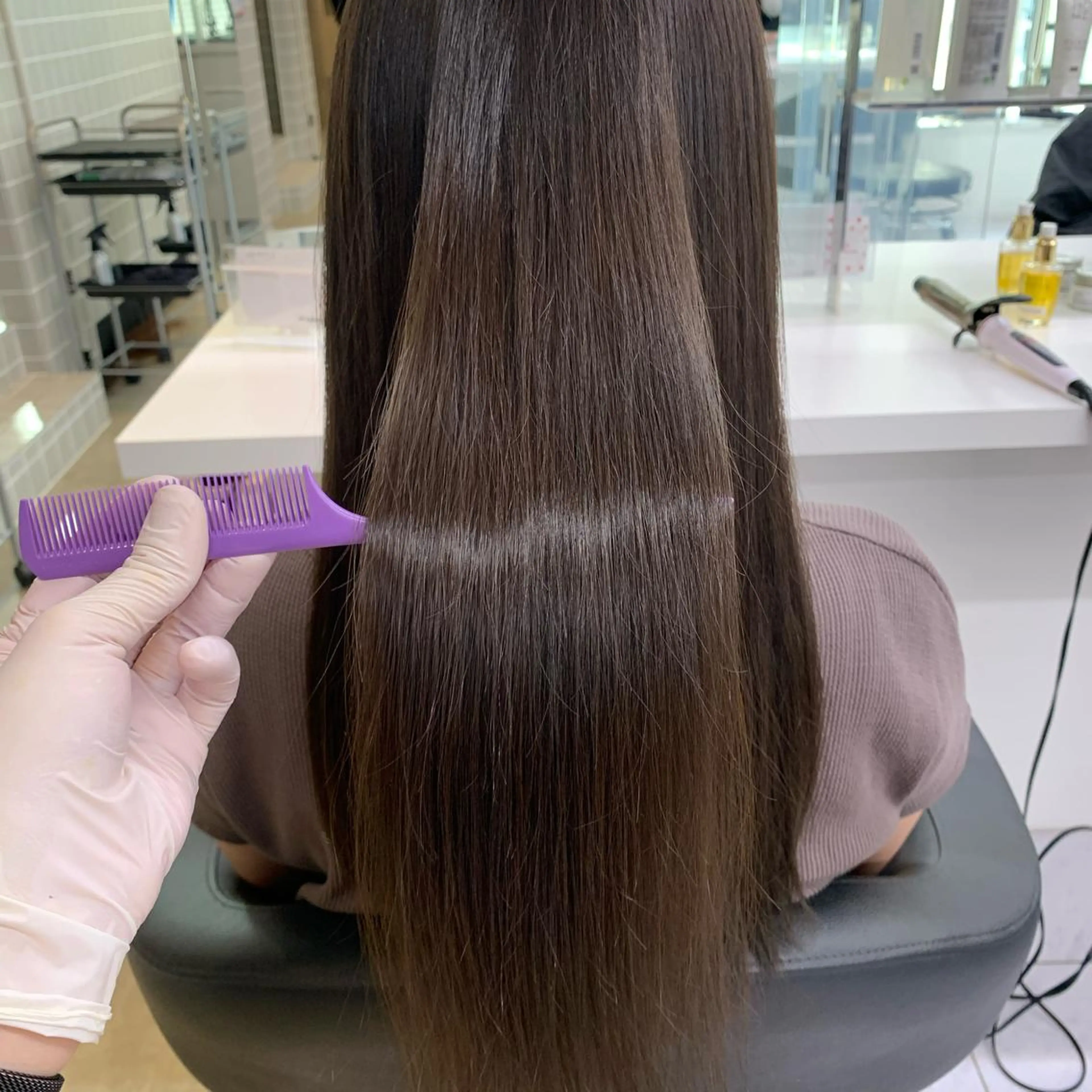 ロング カラー ヘアアレンジ 髪質改善 トリートメント 美髪矯正/透明感カラ ー🫧YUUKI🫧のヘアスタイル