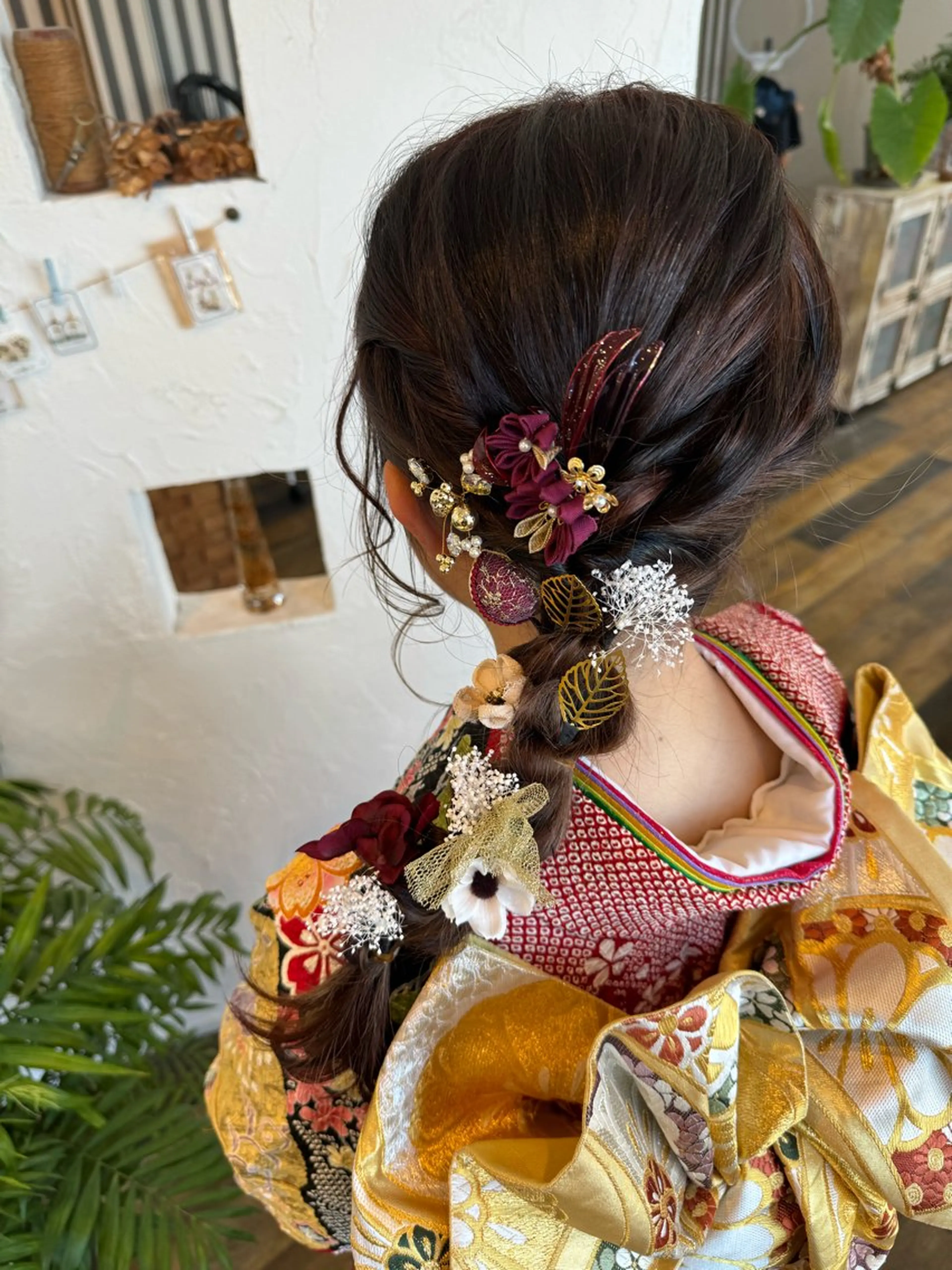 ヘアアレンジ ハーフアップ 浴衣 ヘアセット 🌸小掛🌸 豊橋外国人風カラーのヘアスタイル