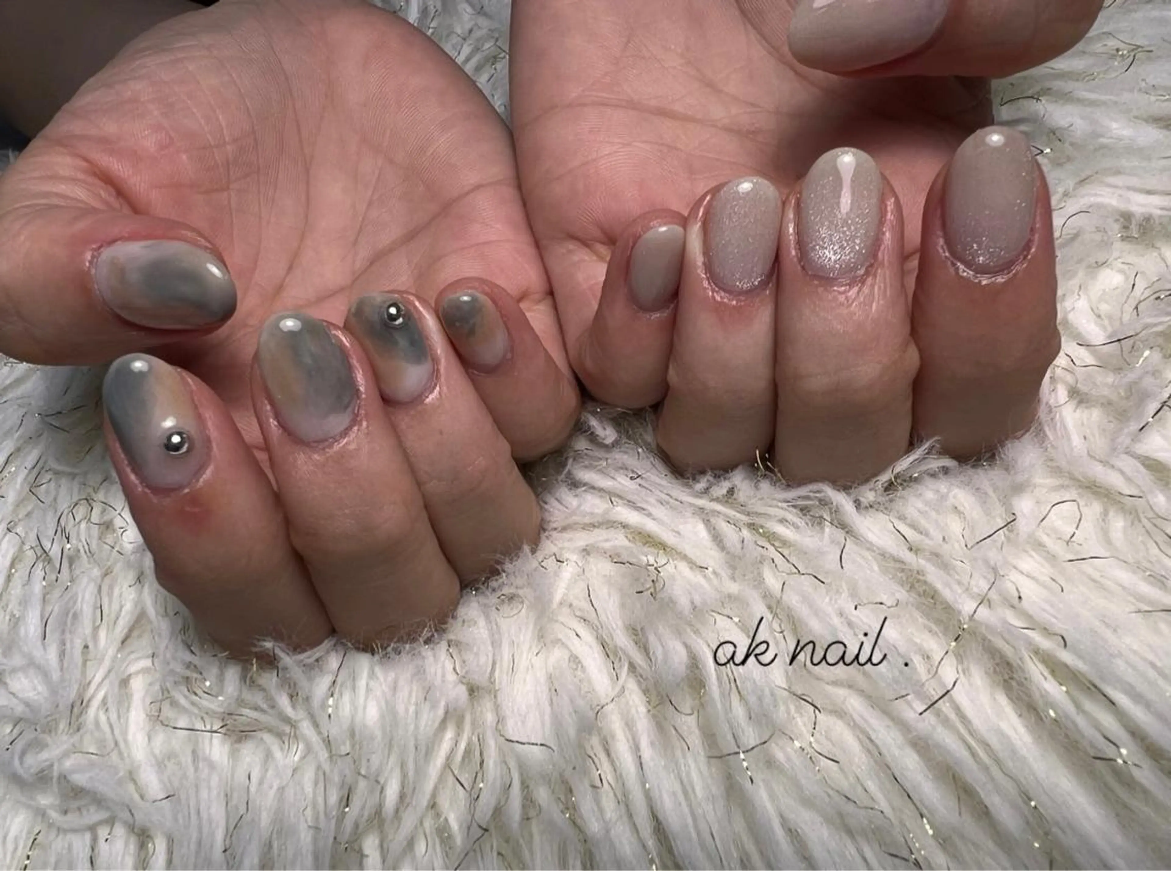 ミディアム ネイル ハンドネイル ak nail .のネイルデザイン
