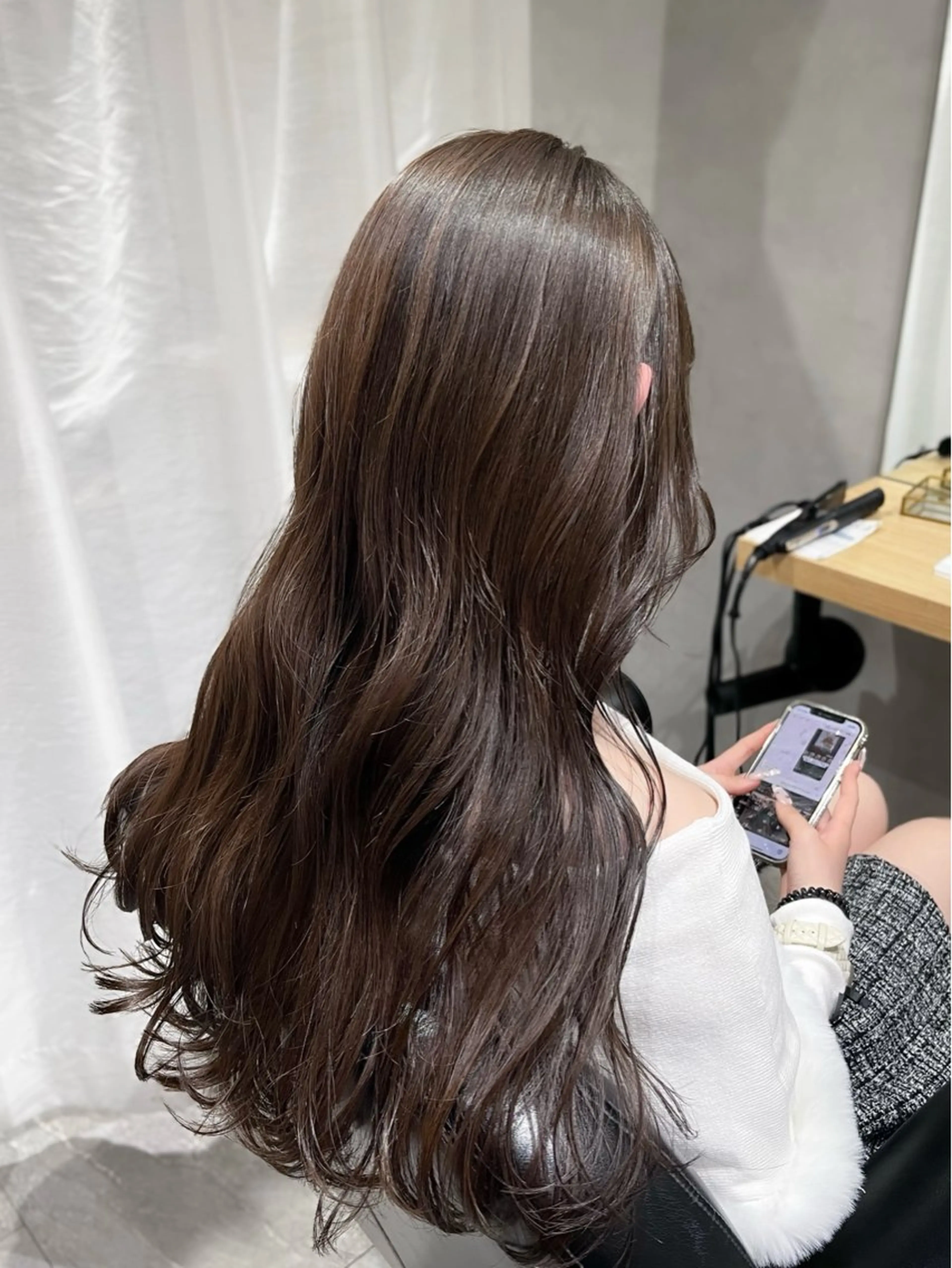 ロング カラー カット ヘアカラー トリートメント 福本 梓のヘアスタイル