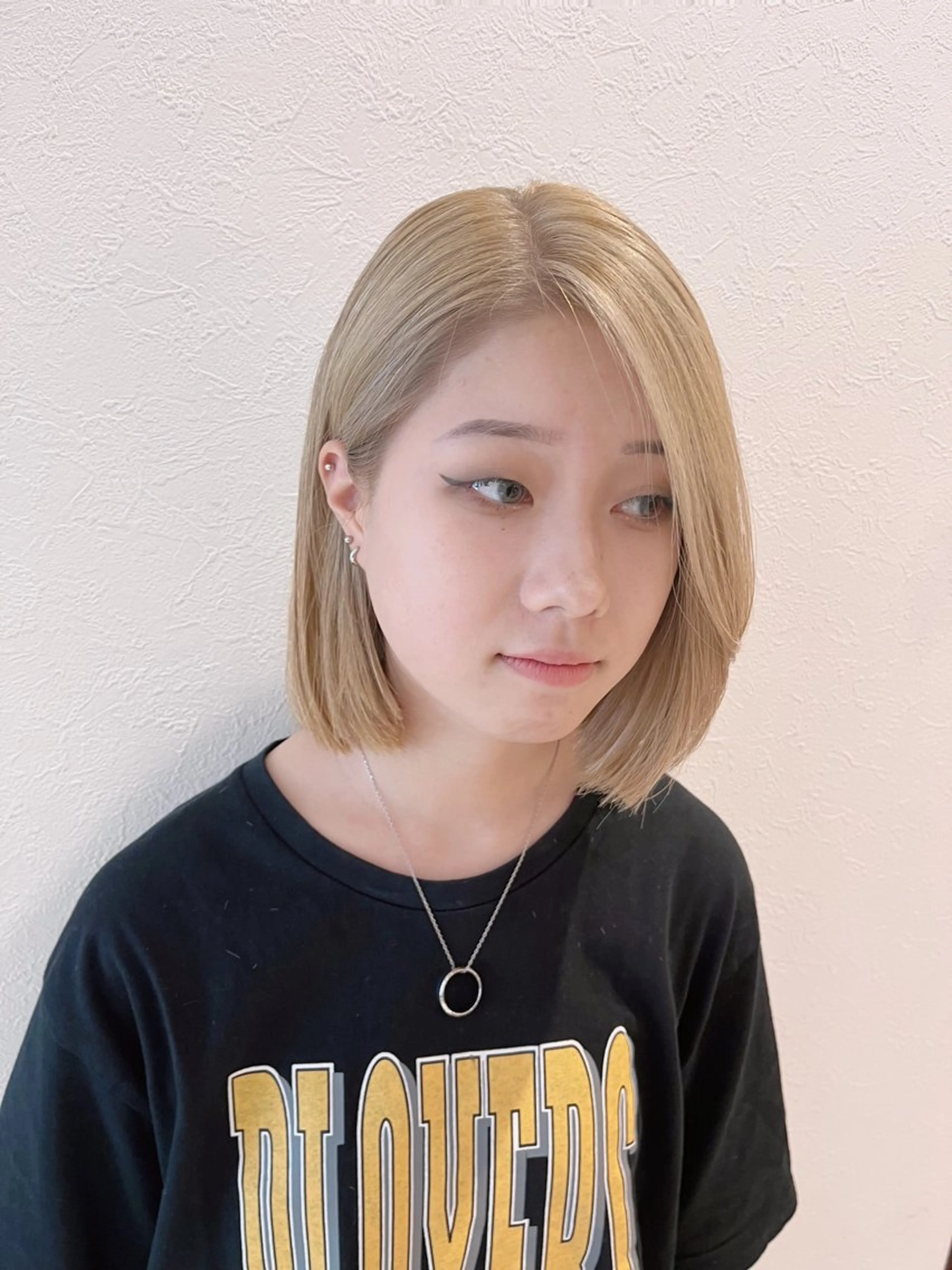 ショート カラー 切りっぱなしボブ ブロンド ボブ 全国認定講師 高久のヘアスタイル