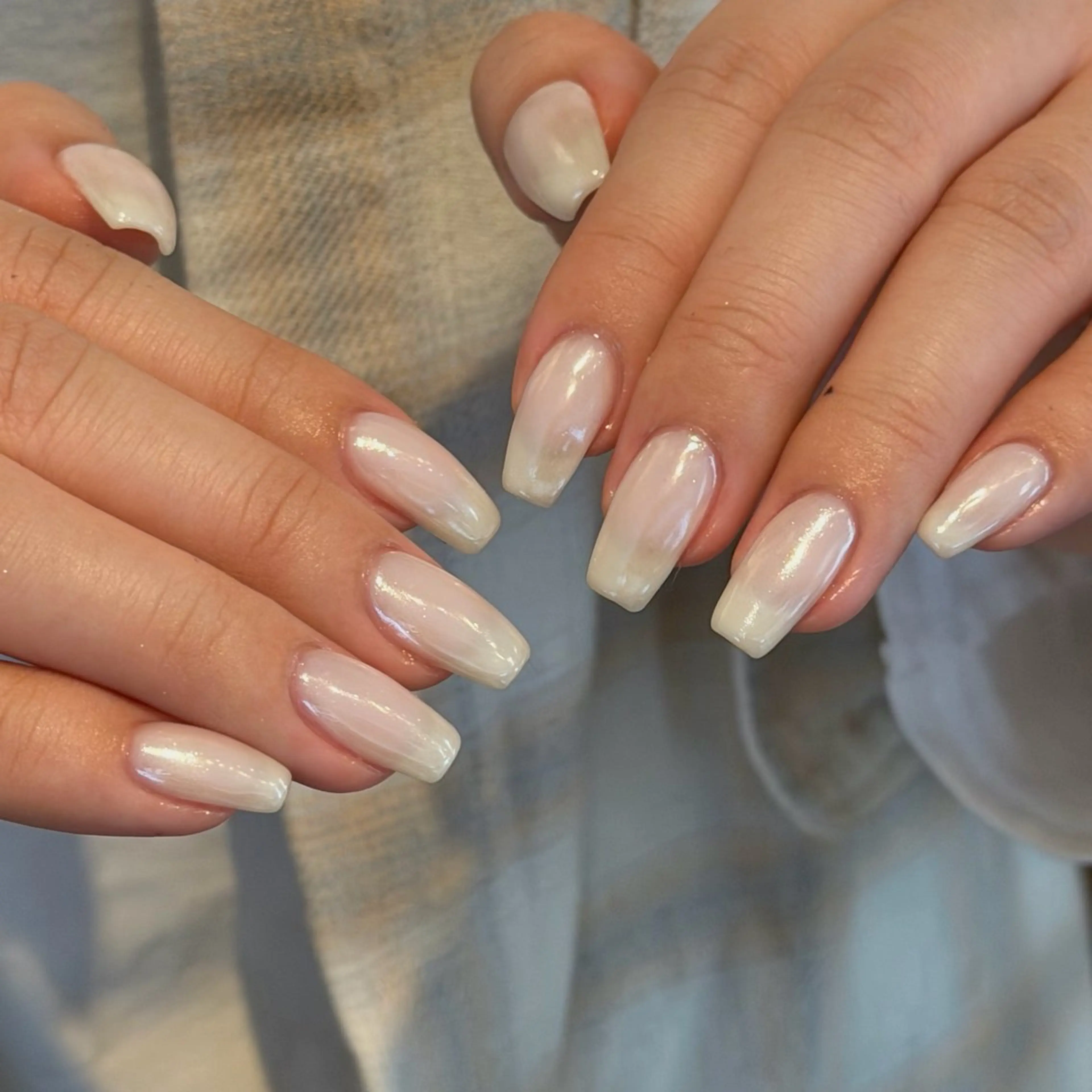 ネイル クリアネイル フラッシュネイル フラッシュマグ フレンチネイル マグネットネイル ハンドネイル Luana nailのネイルデザイン