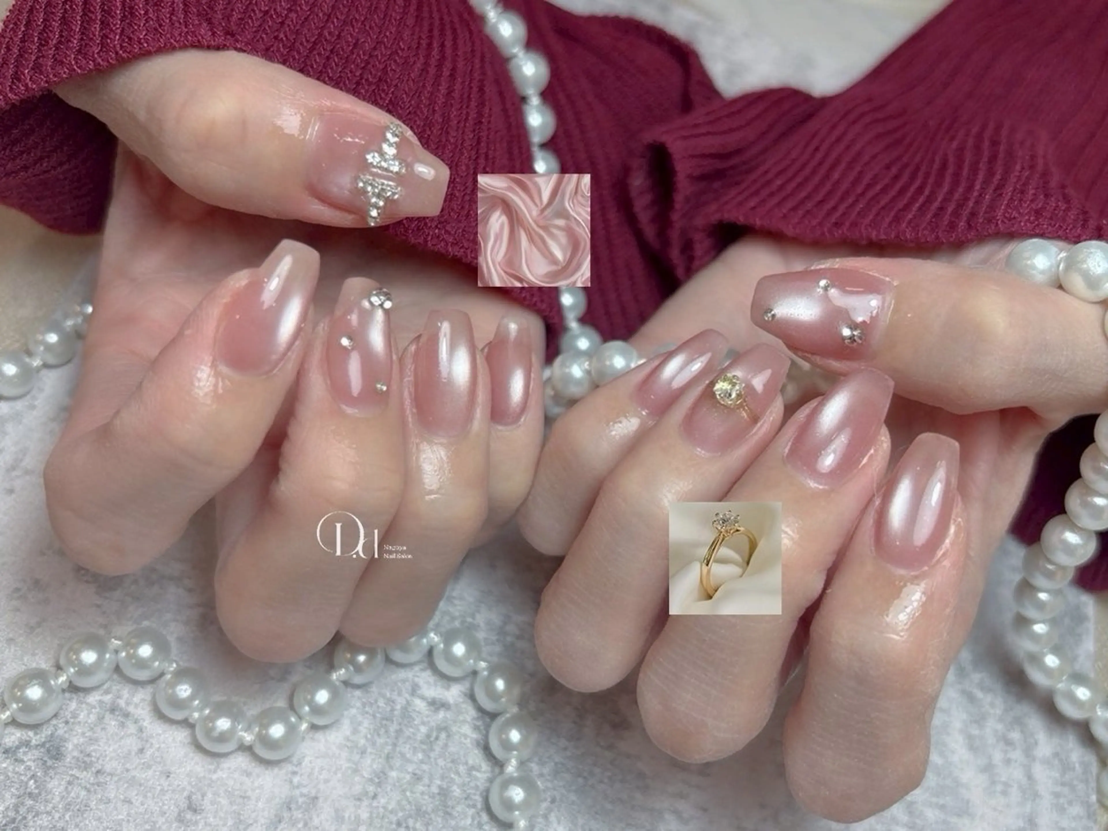 ネイル フットネイル フレンチネイル ジェルネイル ガーリー グラデーション ハンドネイル D.d Nail Moeのネイルデザイン