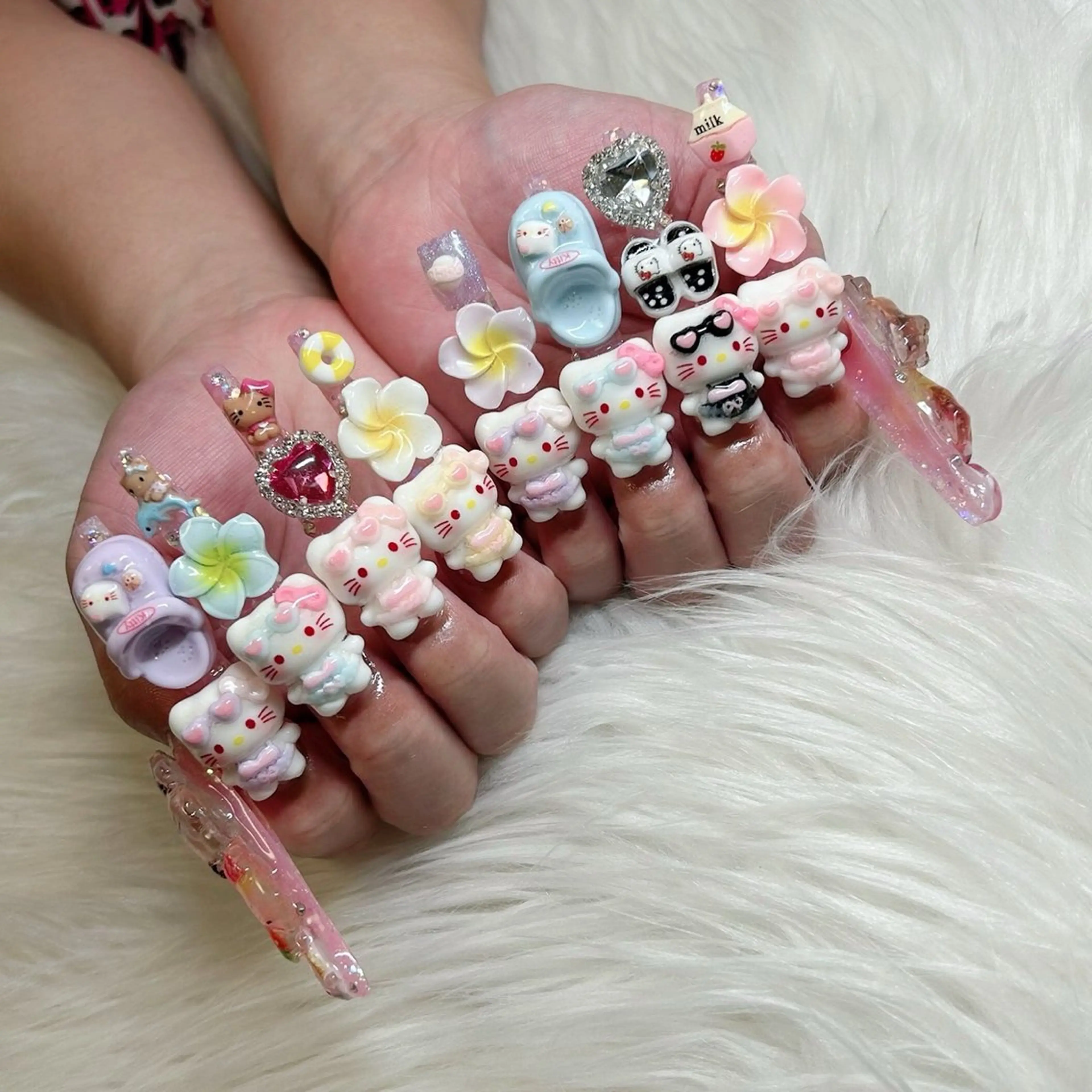 ネイル ロングネイル 持ち込み スーパーロングネイル bianca南風原店 imanishiのネイルデザイン