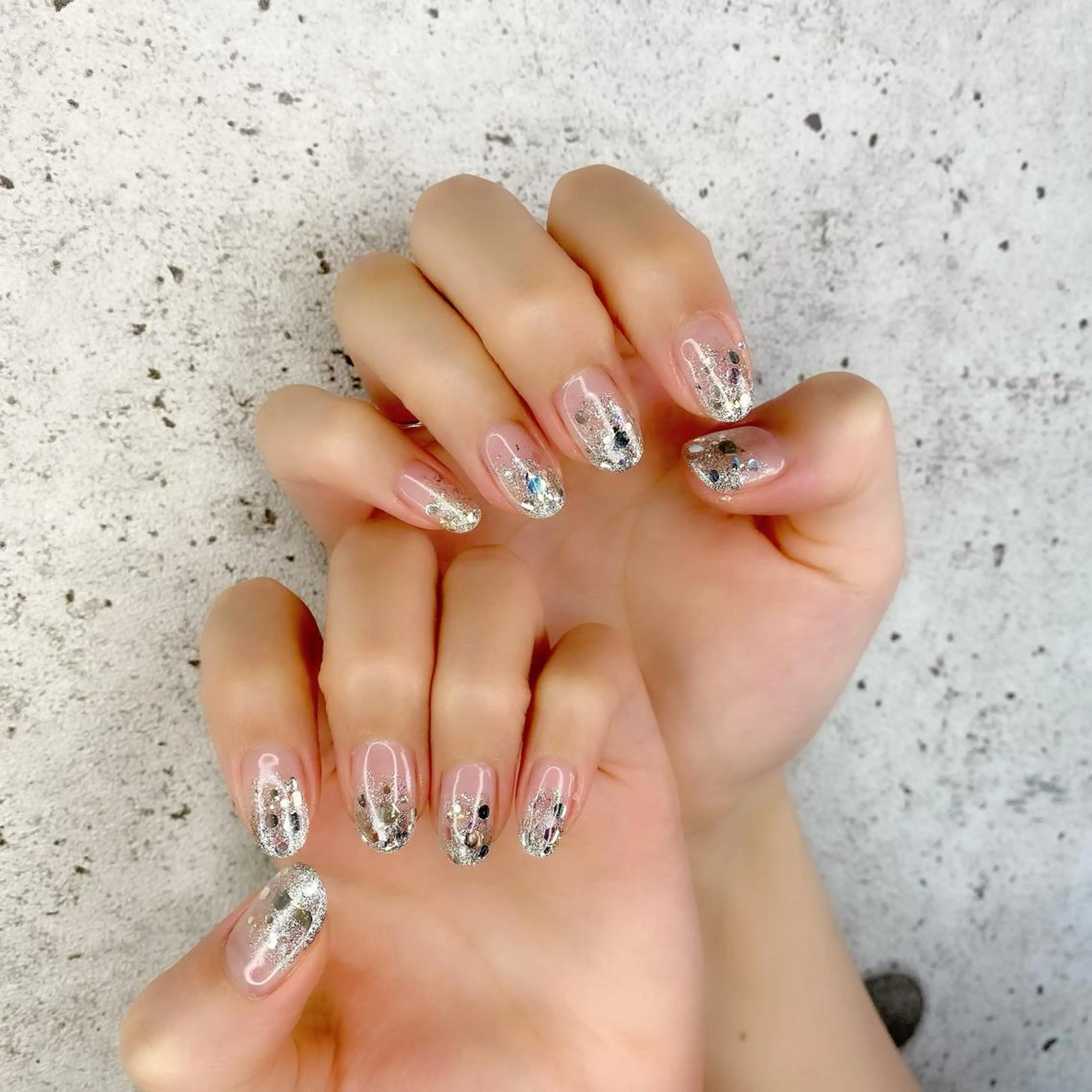 セミロング カラー パーマ ヘアアレンジ メンズ キッズ ネイル マツエク・マツパ グラデーションカラー グラデーション 夏ネイル ハンドネイル Salon Ｋのネイルデザイン