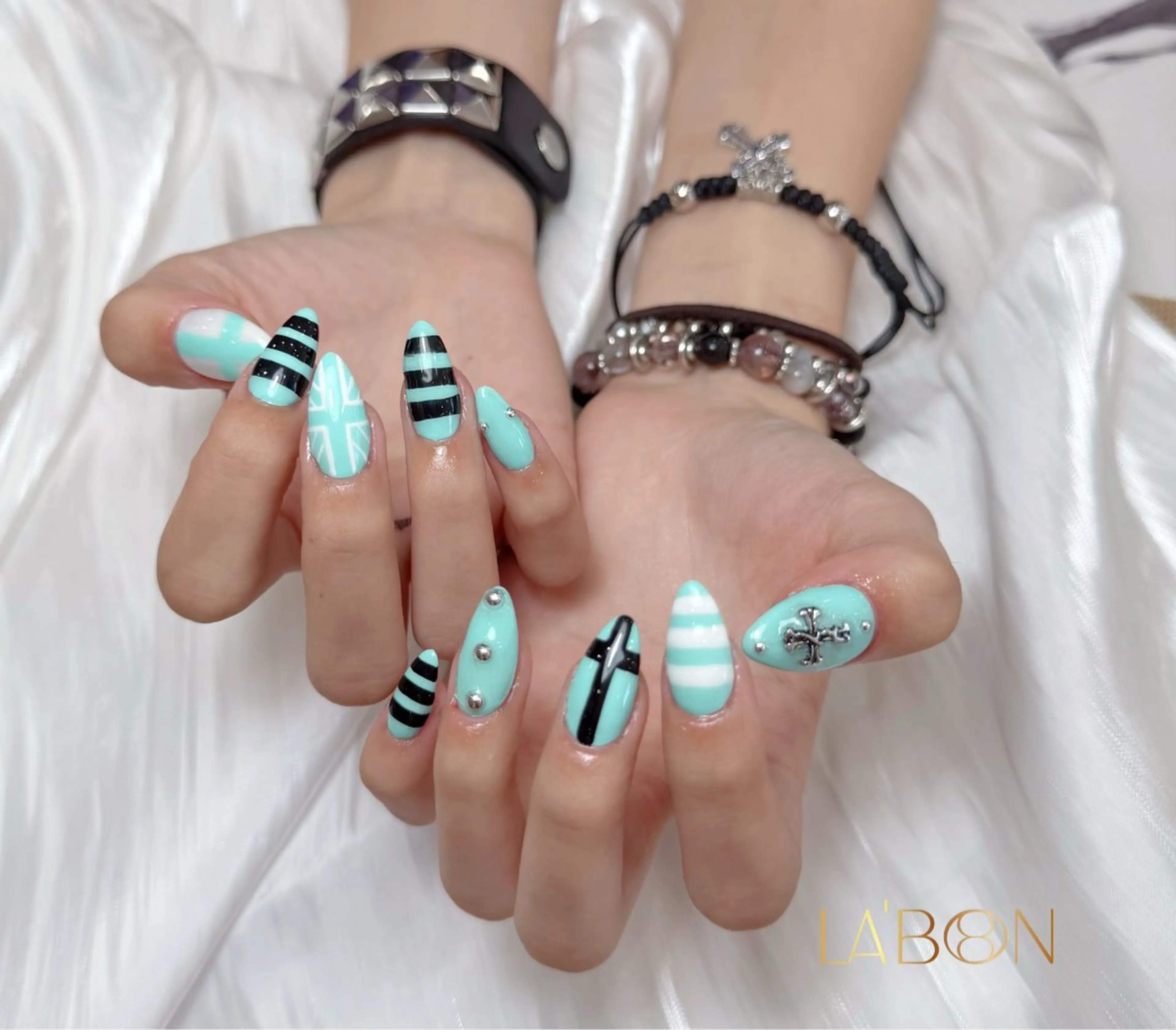 ネイル アートネイル ジェルネイル キラキラネイル 韓国ネイル ロングネイル Labon Nails Artのネイルデザイン