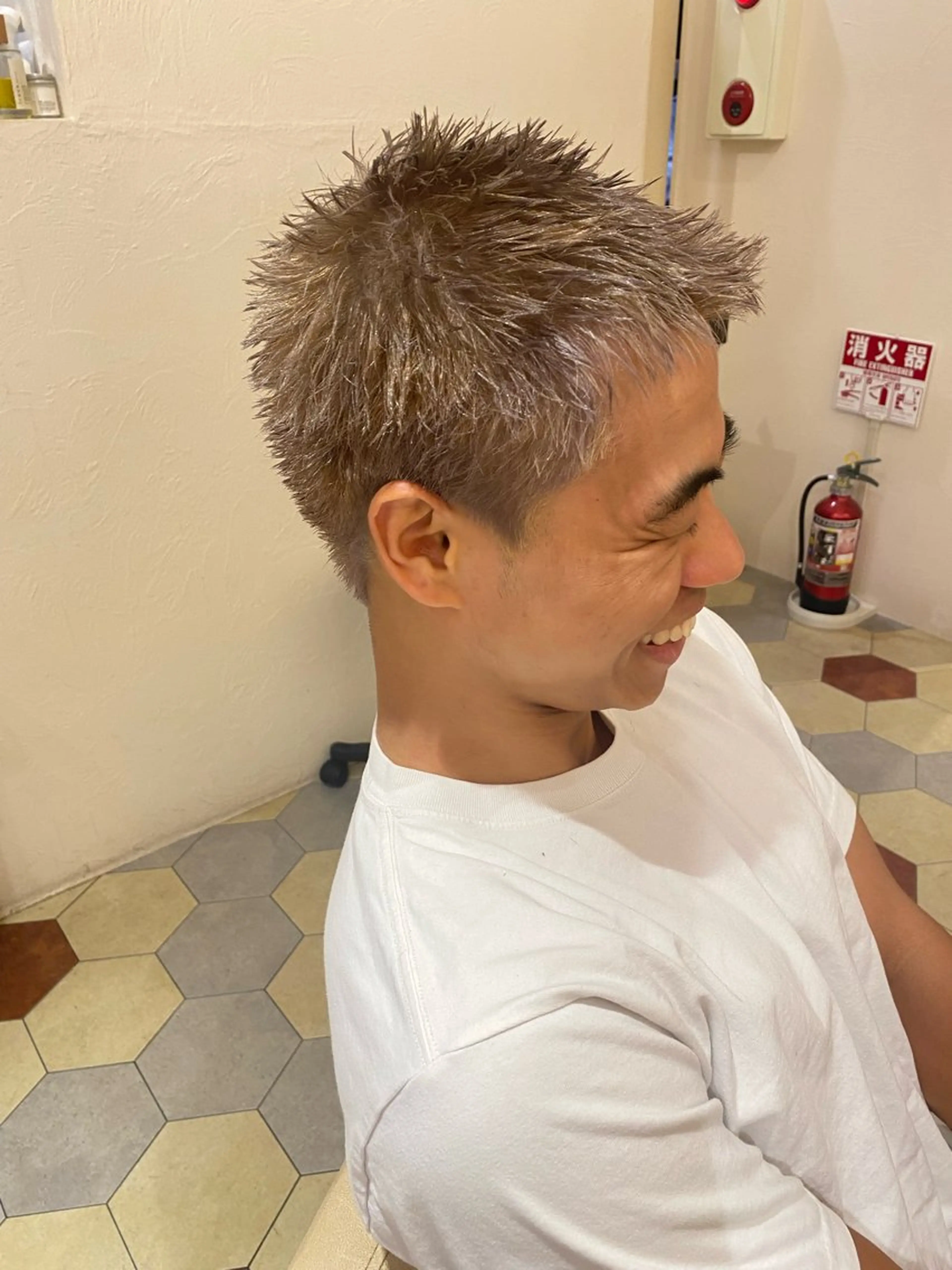 ショート カラー メンズ カット ヘアカラー 菊池大一 溝の口パーマのヘアスタイル