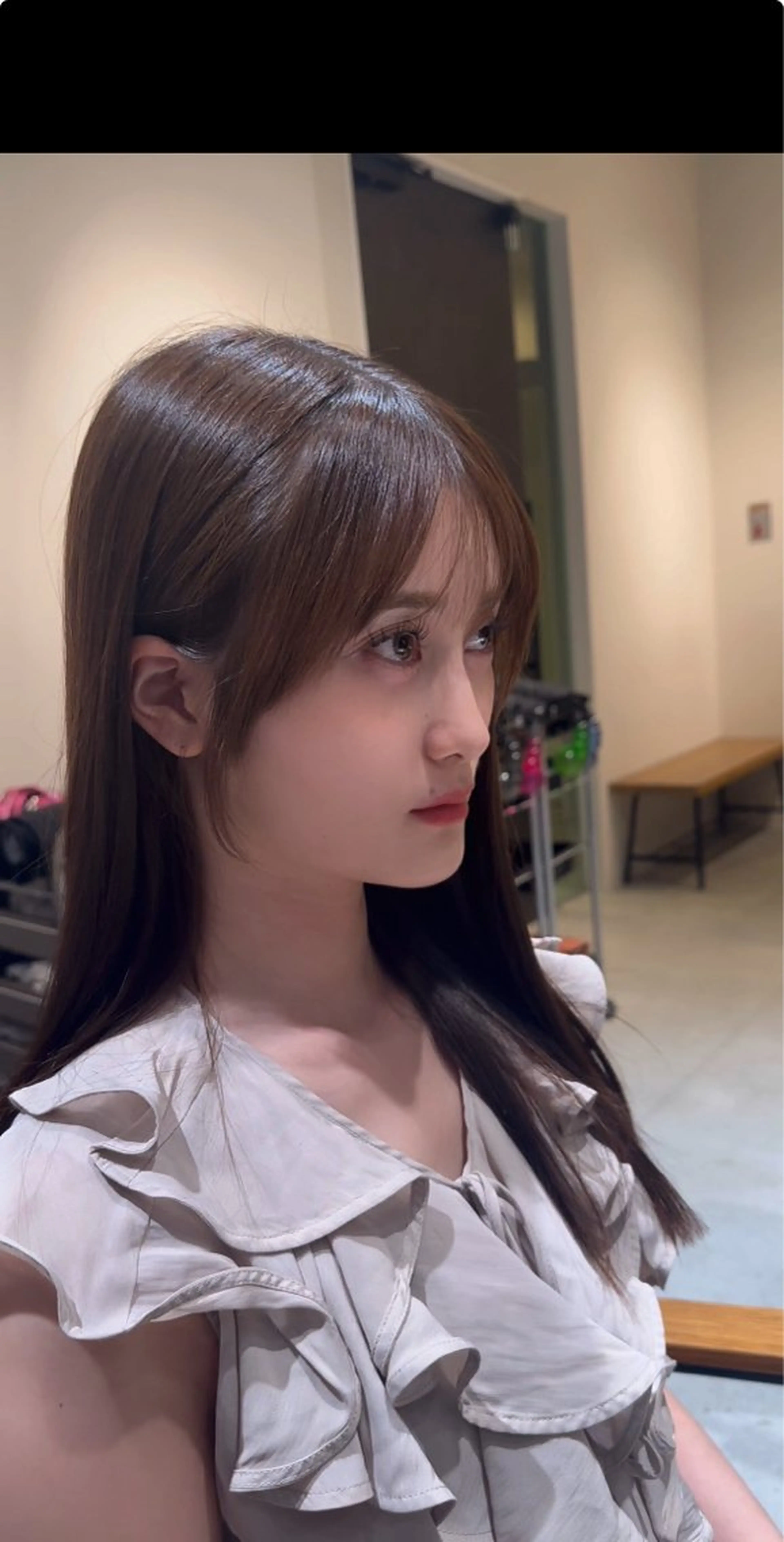 ロング カラー 韓国レイヤーカット 透明感カラー冨田那樹のヘアスタイル