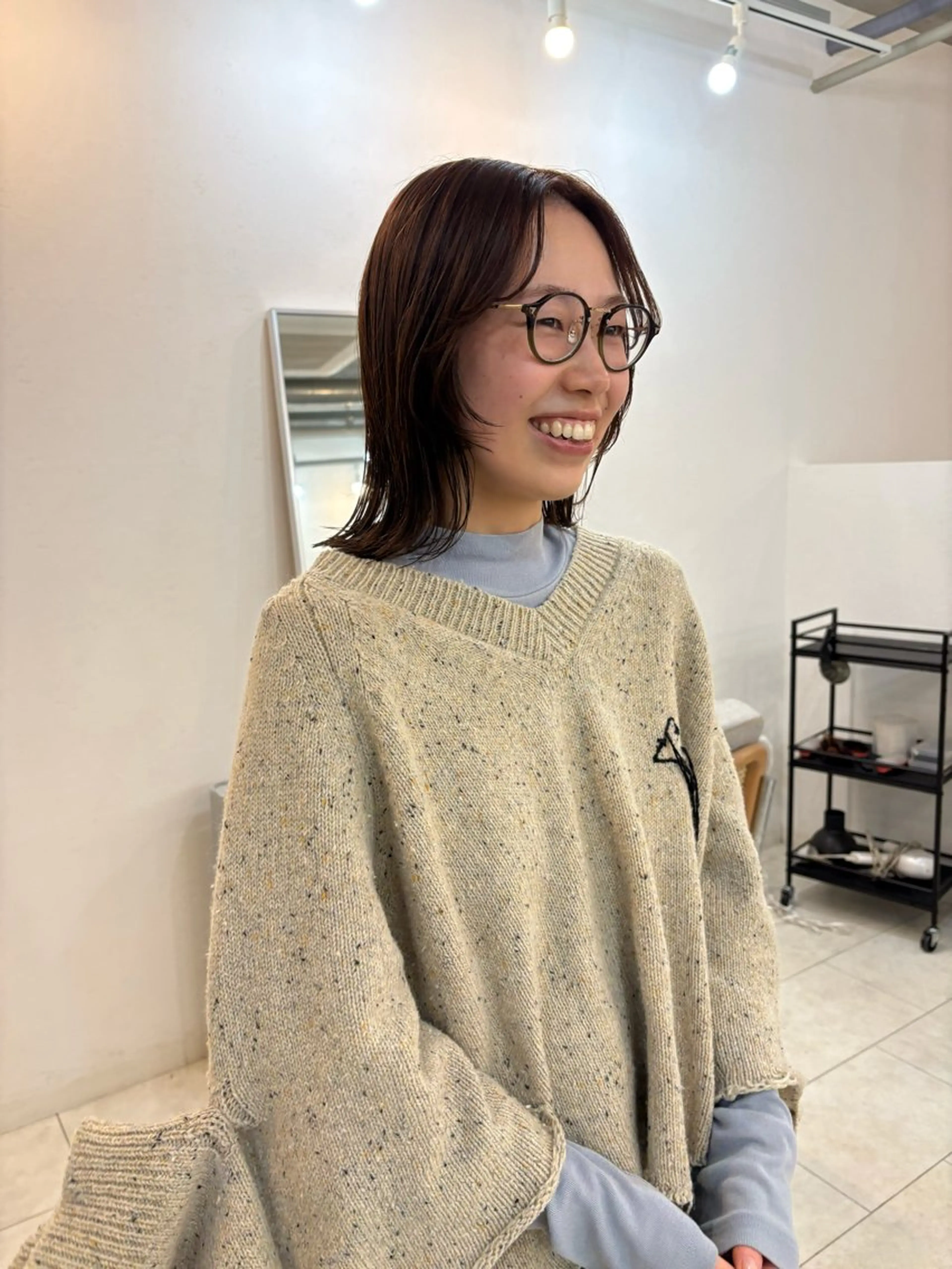 ミディアム カラー カット ヘアカラー eri kinjoのヘアスタイル