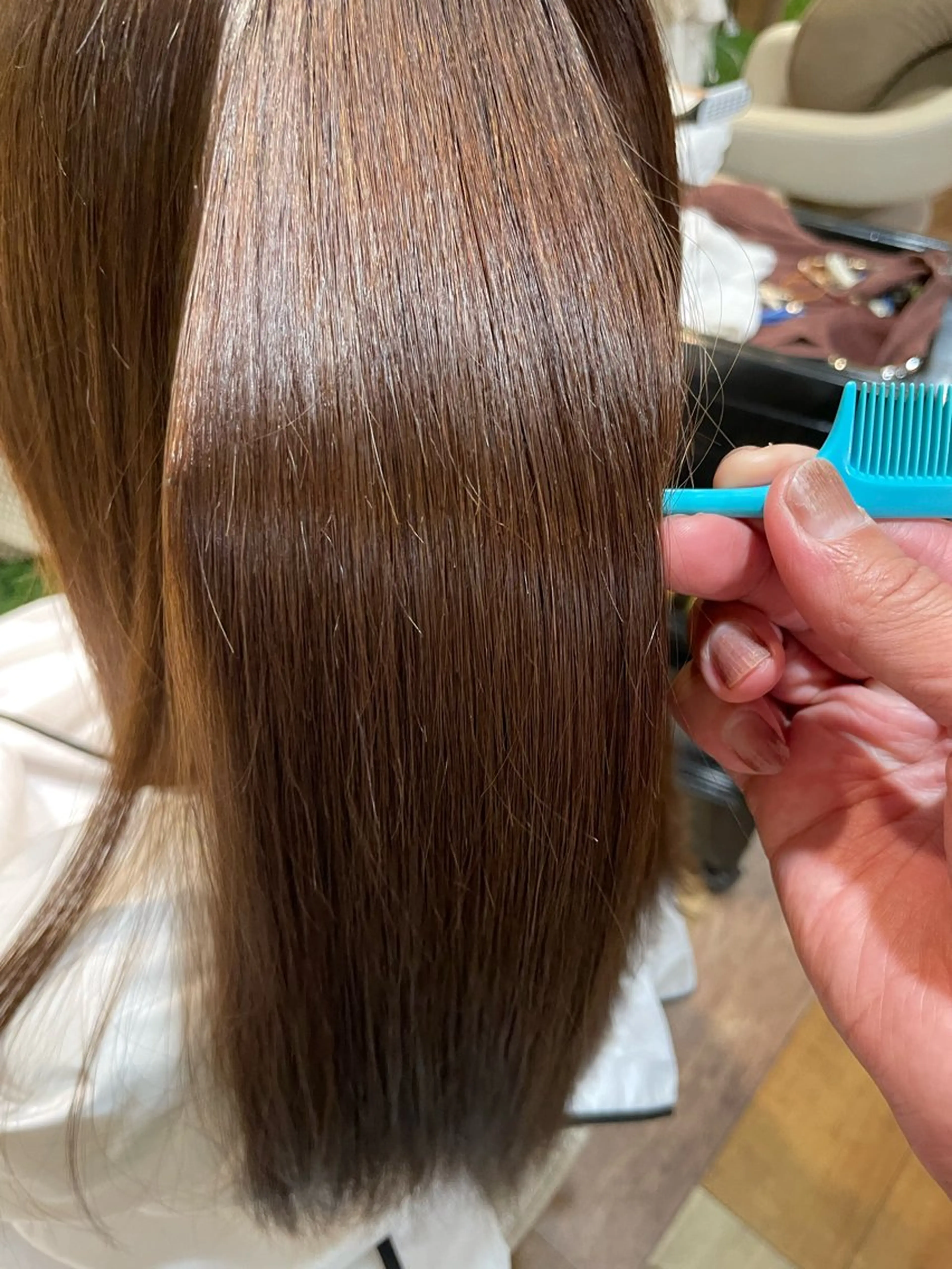 ロング 縮毛矯正 ヘアカラー トリートメント お母さんの白髪対策 ・白髪染め/松田直敏のヘアスタイル