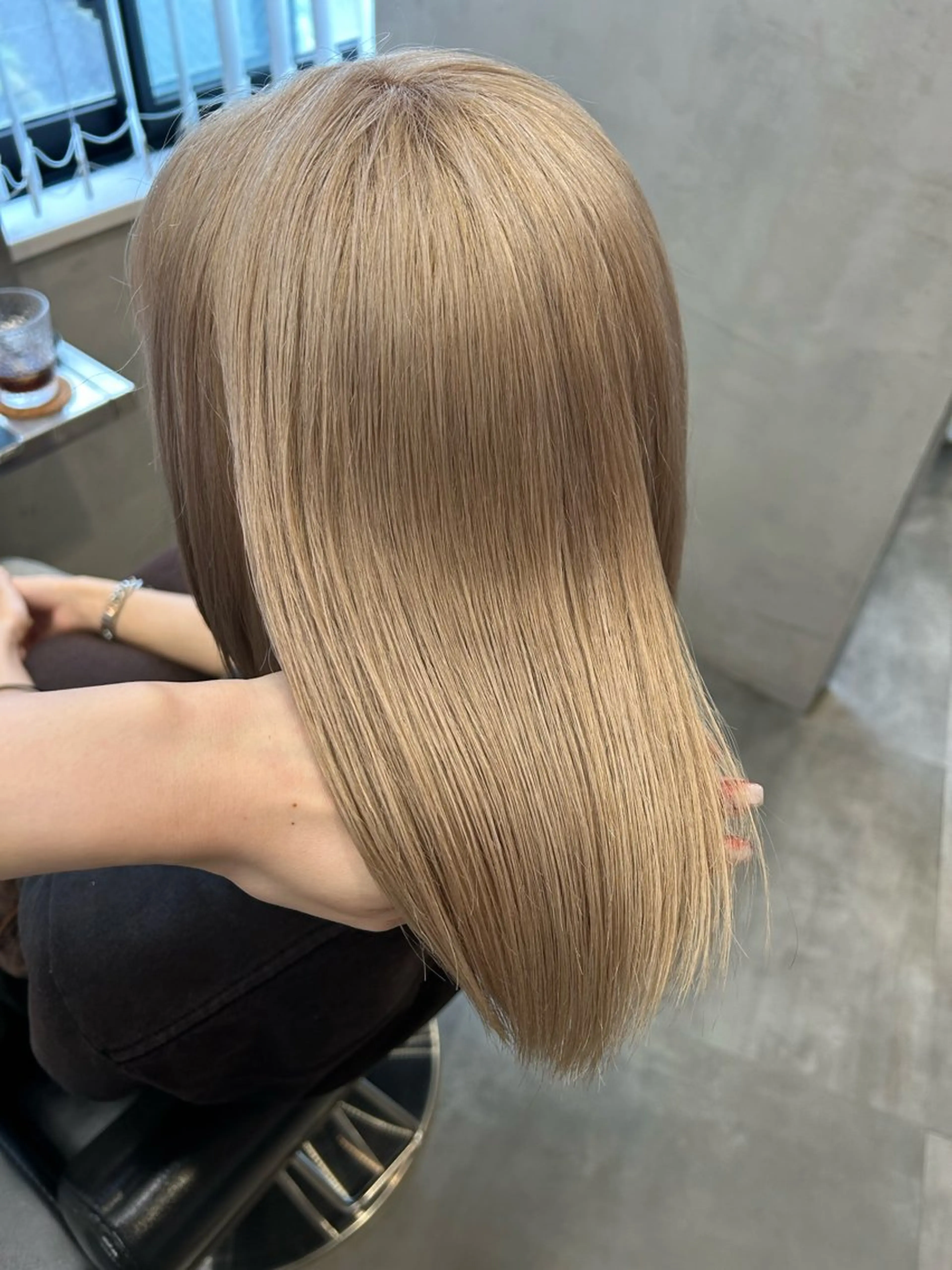 ミディアム カラー カット ヘアカラー トリートメント Haru/THREE …by velvetのヘアスタイル