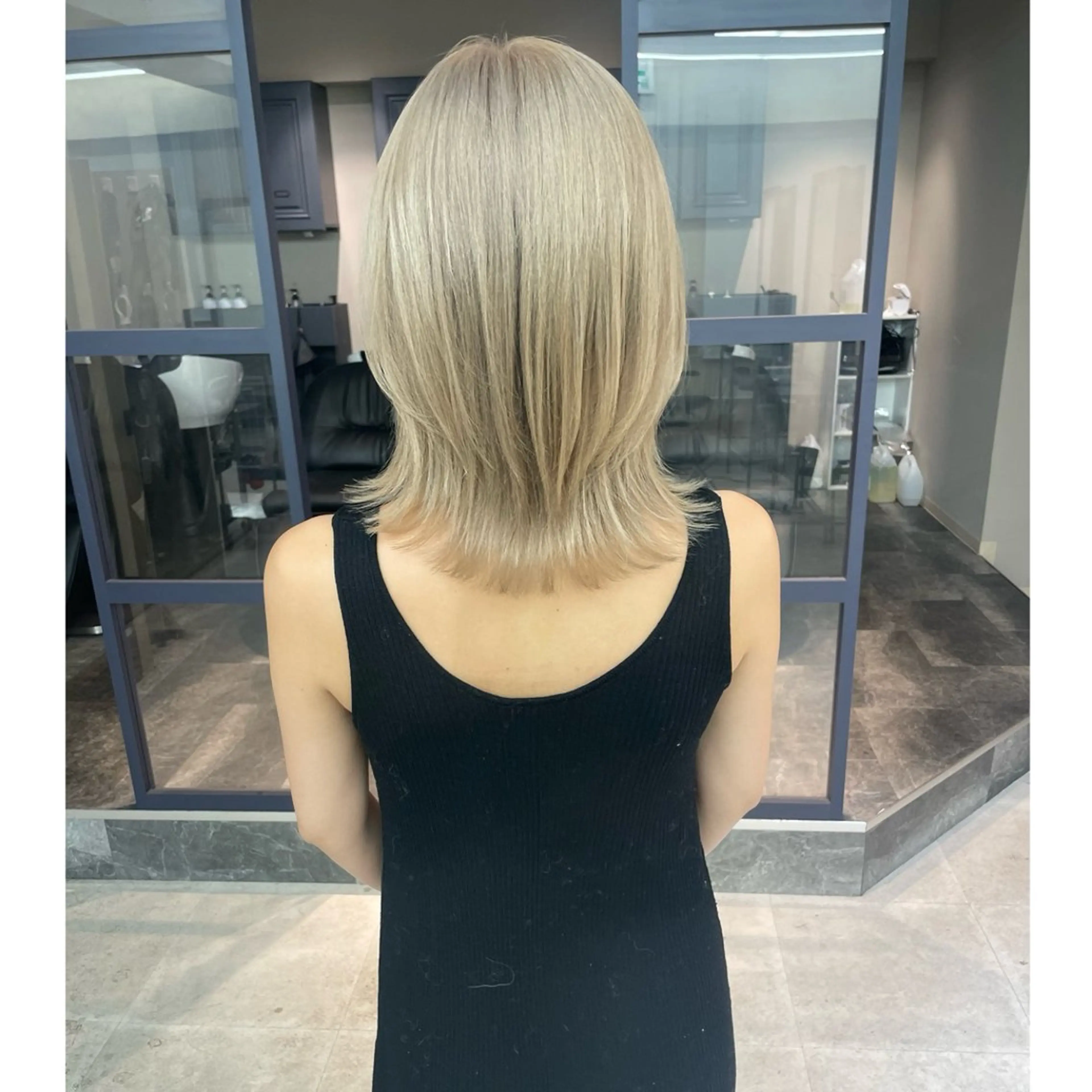 ミディアム カラー ヘアカラー トリートメント 奥山義進/大宮 /ダブルカラーのヘアスタイル