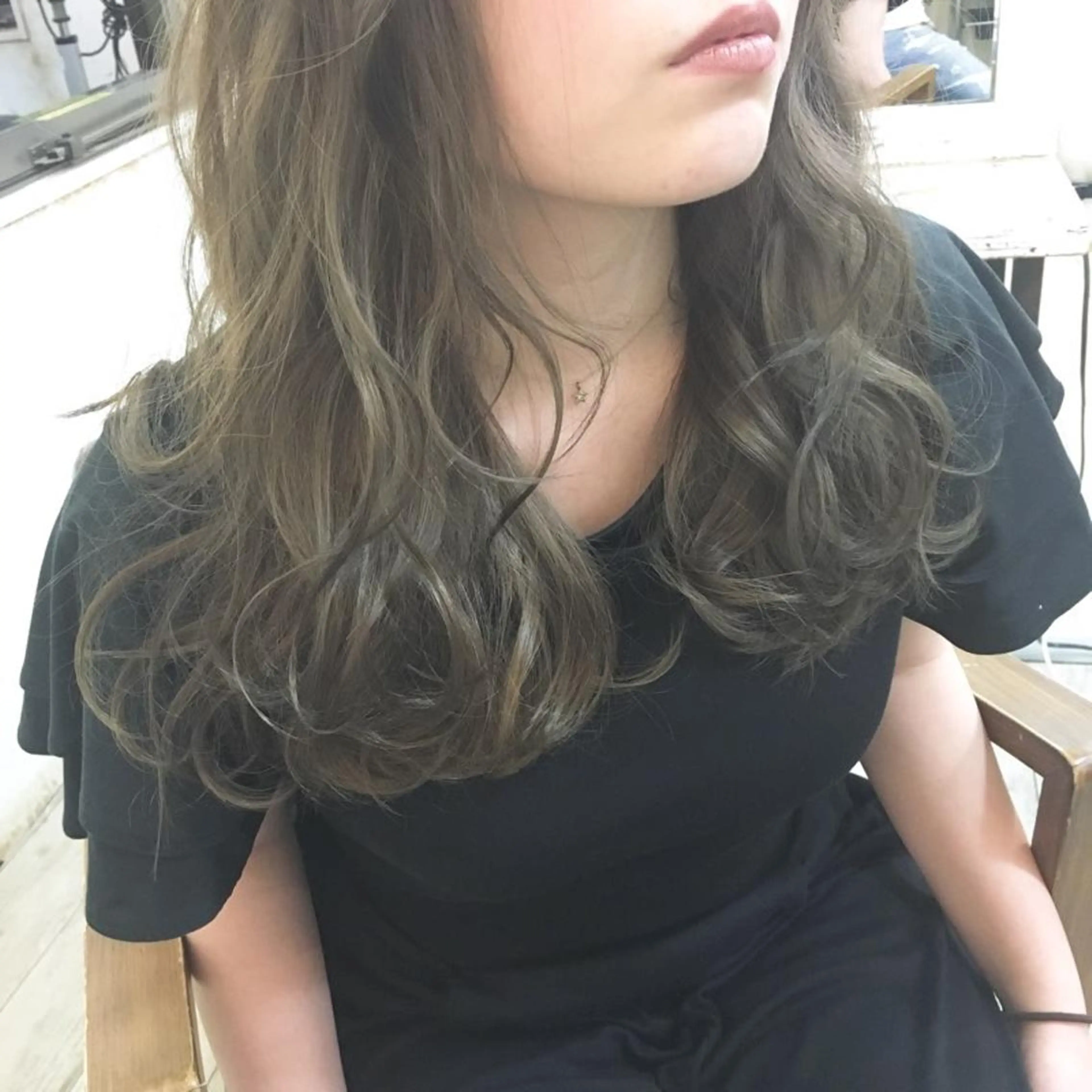 ロング カラー パーマ ヘアアレンジ ◆感動口コミ/最小顔 理論カット◆森口 峻のヘアスタイル