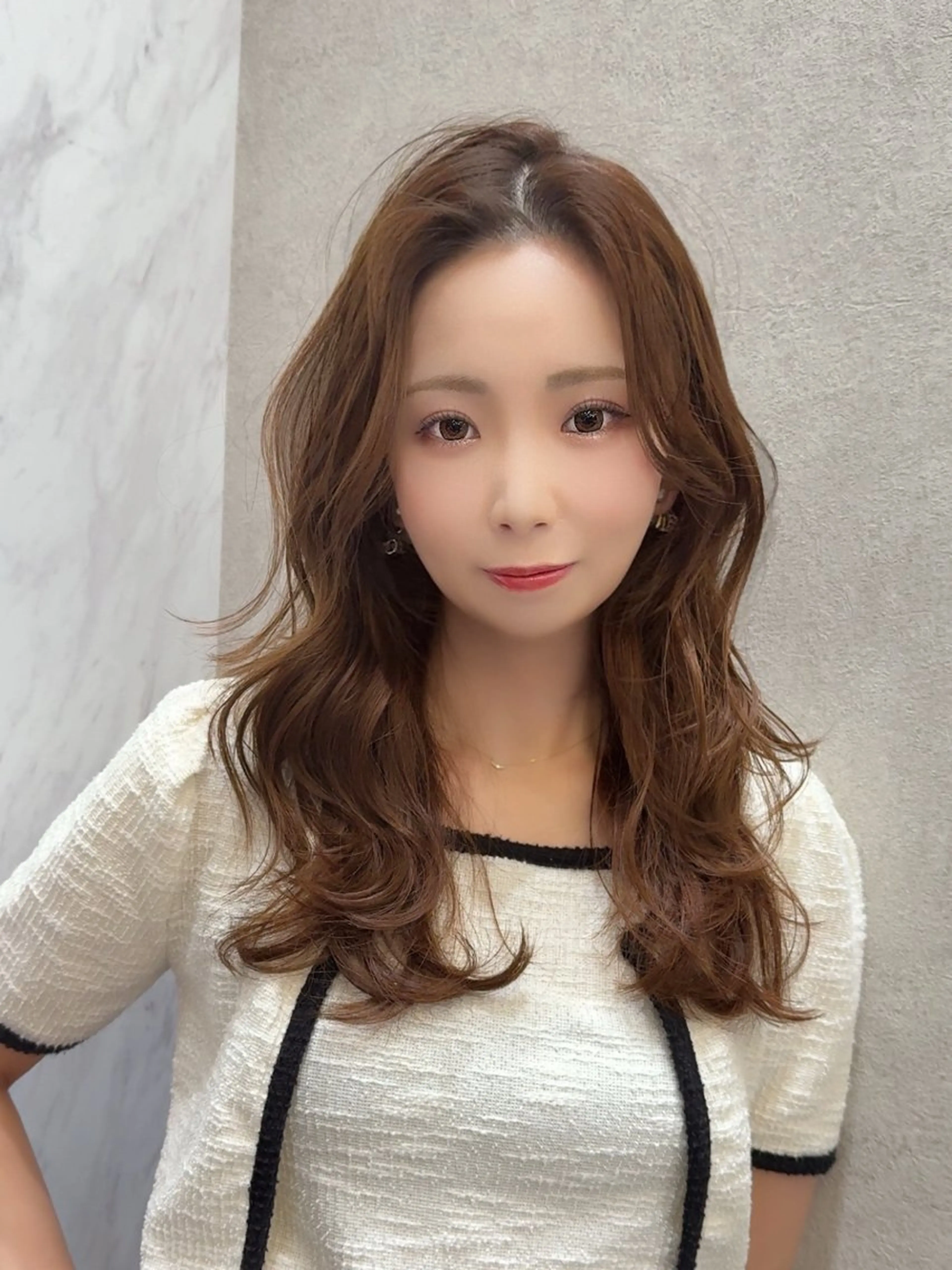 セミロング カラー カット ヘアカラー レイヤーダブルカラー KYONのヘアスタイル